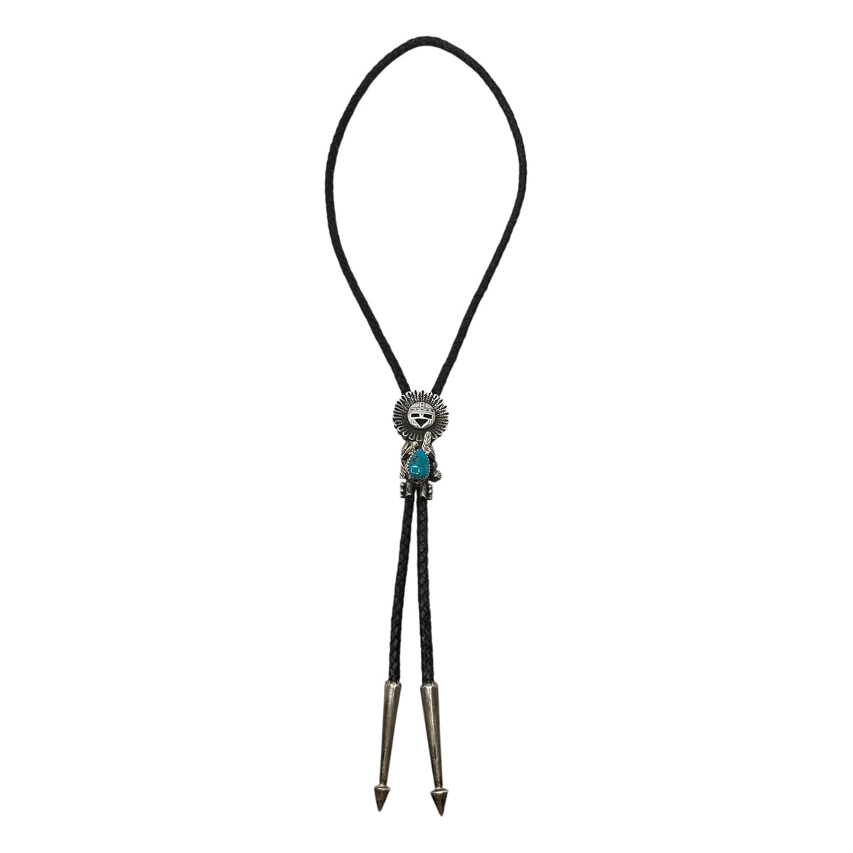 Indian Jewelry(インディアンジュエリー) 925 Sunface leather bolo 