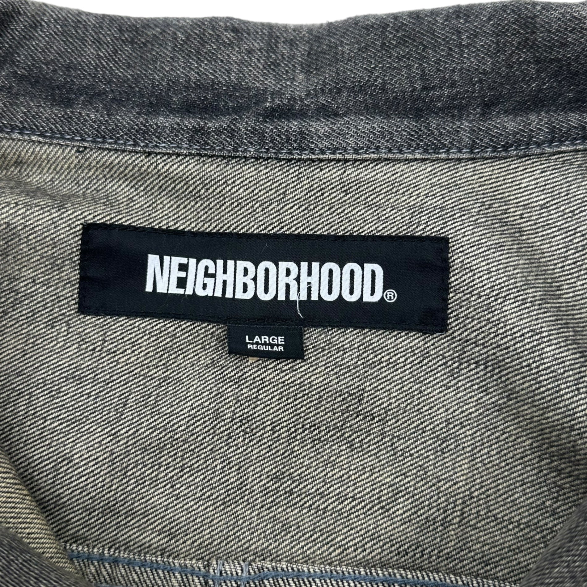 NEIGHBORHOOD(ネイバーフッド) 24AW SAVAGE DENIM TYPE-1 JACKET サベージ デニム タイプ1 ジャケット ダメージ加工 242XBNH-JKM01 L ブラック 完売商品