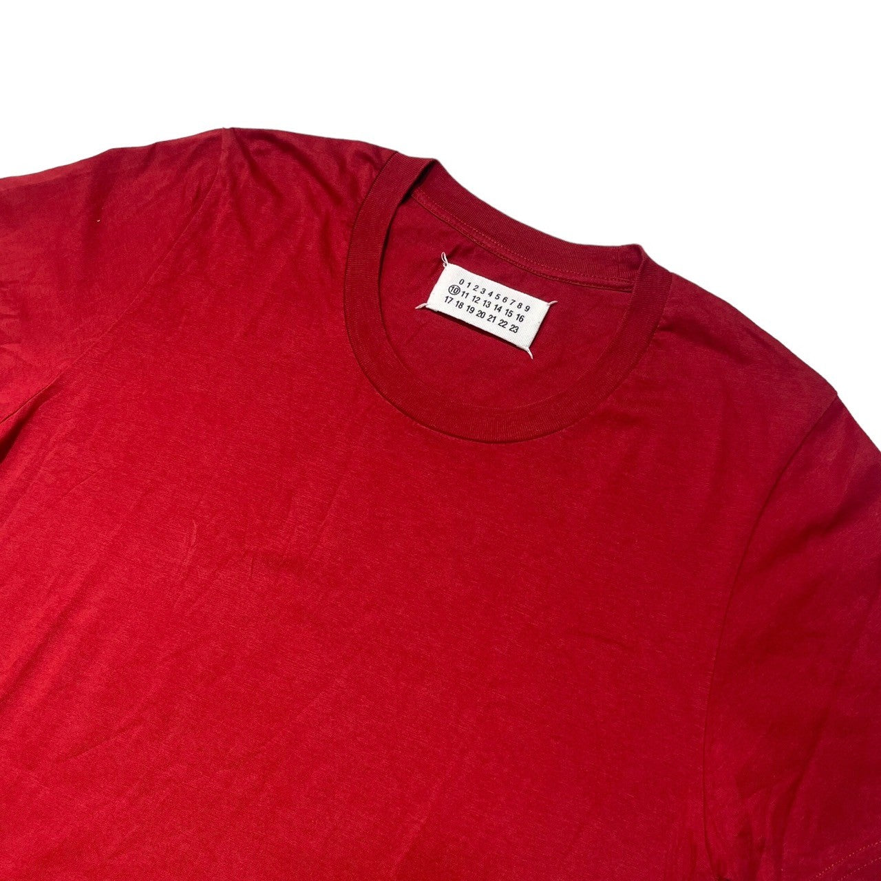 MAISON MARGIELA(メゾンマルジェラ) 15SS Crew neck S/S T-shirt クルーネック 半袖 Tシャツ S30GC0504 46(M程度) レッド