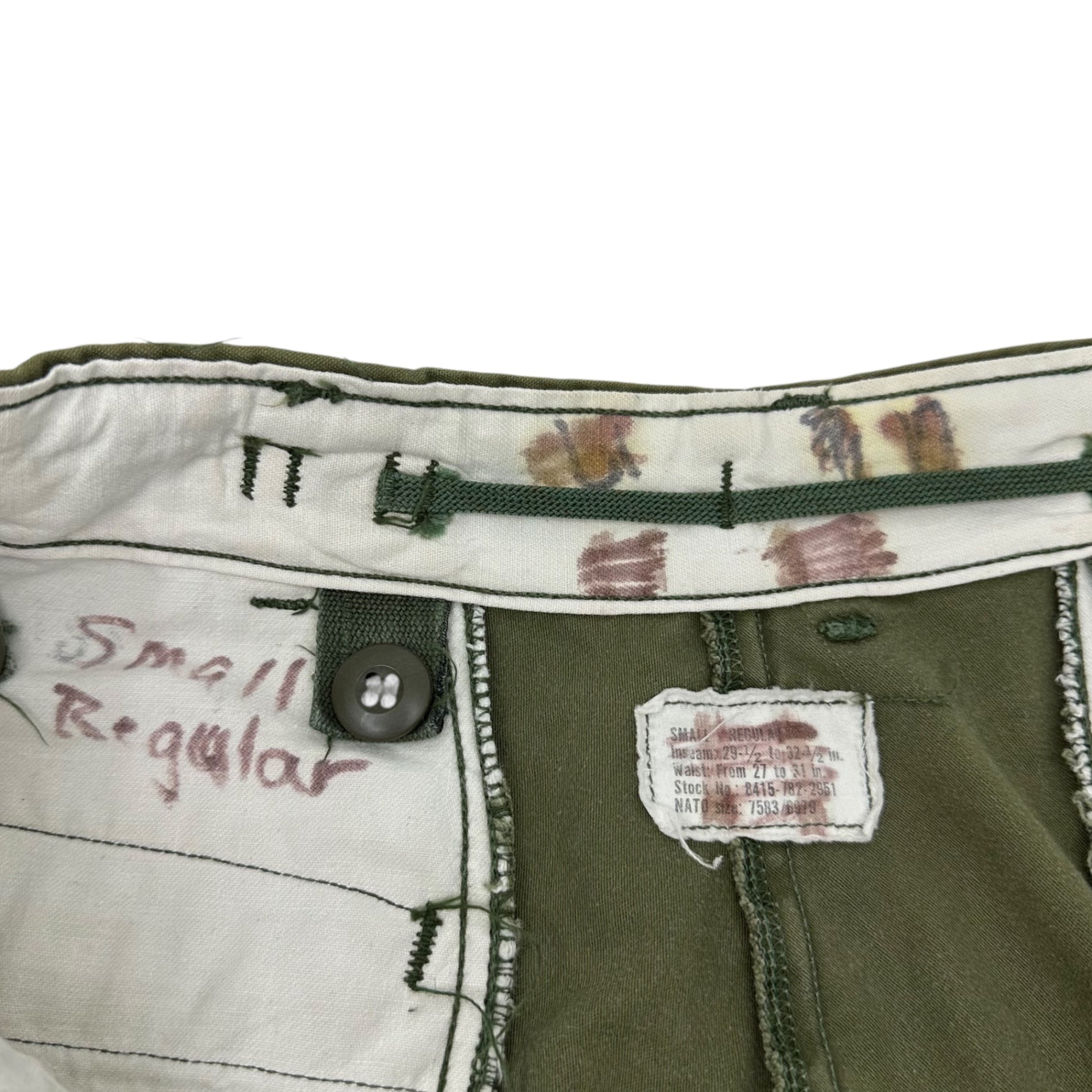 US ARMY(アメリカ軍) 70's M-65 FIELD PANTS ミリタリー カーゴ パンツ 8415-782-2951 SMALL REGULAR オリーブ 70年代 ヴィンテージ