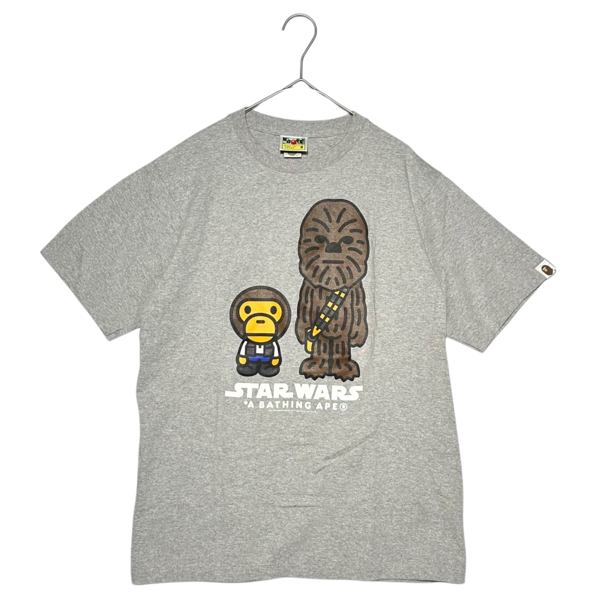 A BATHING APE(アベイシングエイプ) 2011 STAR WARS Milo Chewbacca Tee スターウォーズ チューバッカ マイロ プリント Tシャツ M グレー コラボ