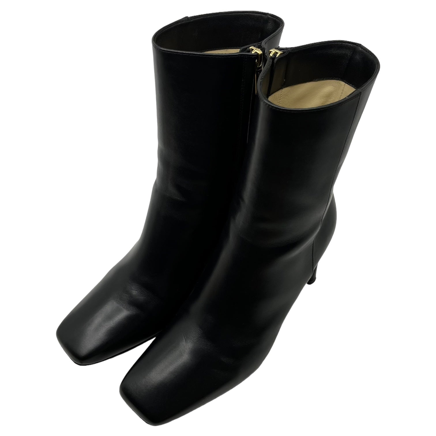 JIMMY CHOO(ジミーチュウ) KINSEY AB 75 / 37 レザー ヒール ブール CFL 231 37(23.5~24cm程度) ブラック