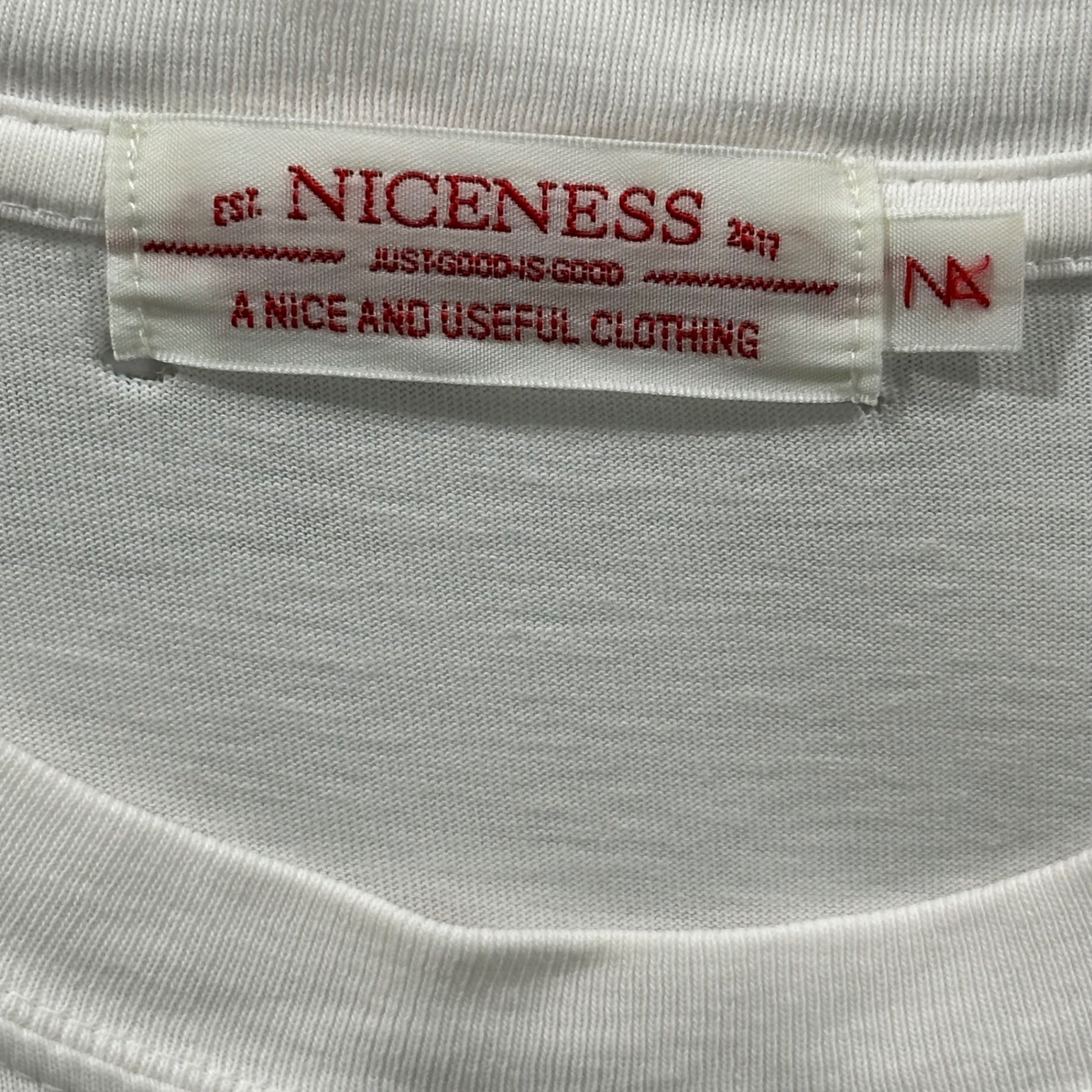 NICENESS(ナイスネス) GRATEFUL TEE ロゴ 半袖 Tシャツ NN-J03S20 M ベージュ
