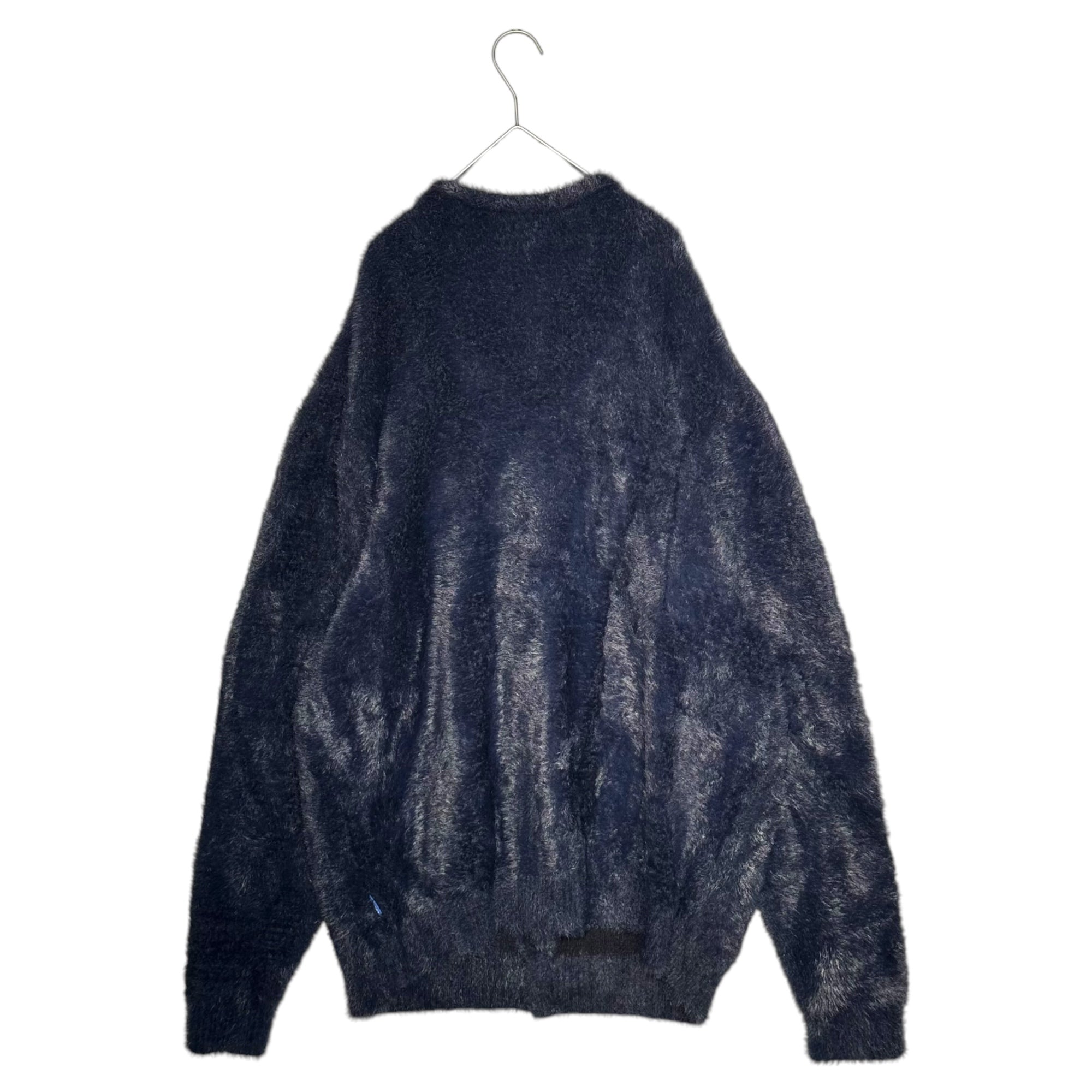 BLACK EYE PATCH(ブラックアイパッチ) OG LABEL SHAGGY CARDIGAN シャギー カーディガン M ネイビー