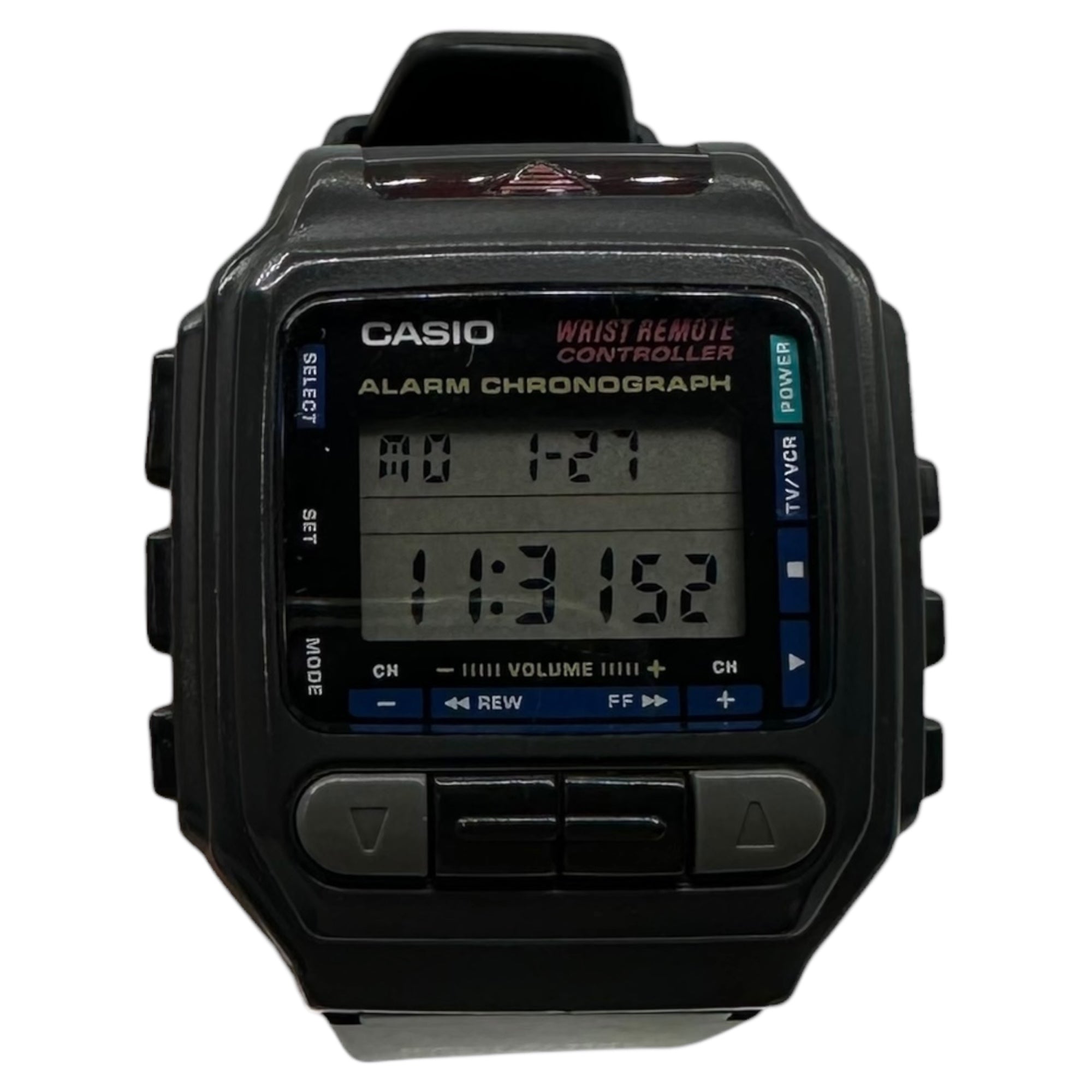 CASIO(カシオ) 90's ALARM CHRONOGRAPH WRIST REMOTE CONTROLLER リスト リモート コントローラー TVリモコン デジタル ウォッチ CMD-30B ブラック 90年代 ヴィンテージ 腕時計 1993年 通称 「腕リモ」