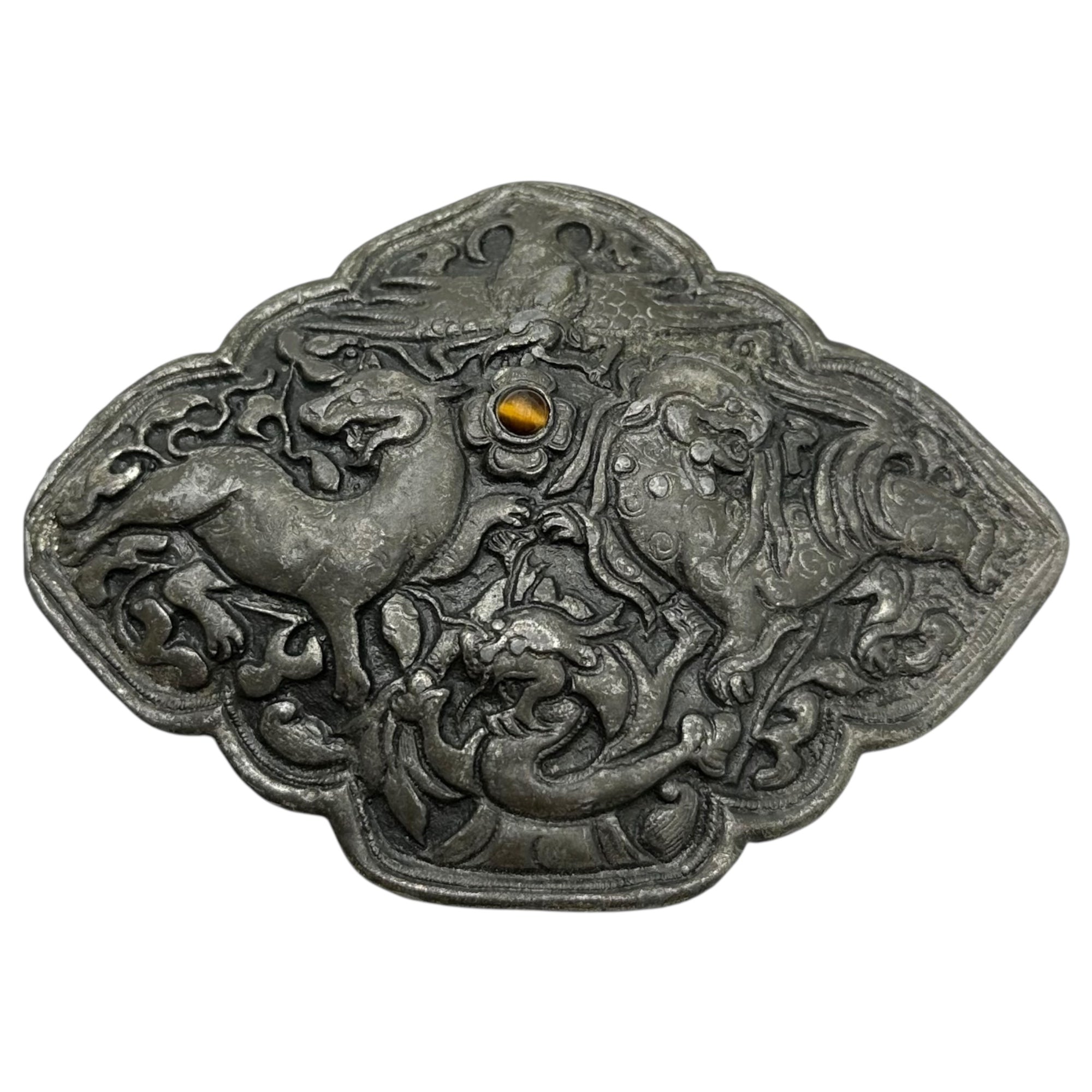 Bergamot Brass Works(ベルガモット ブラス ワークス) 1974 Belt Buckle 1974年 ベルト バックル N-60 シルバー