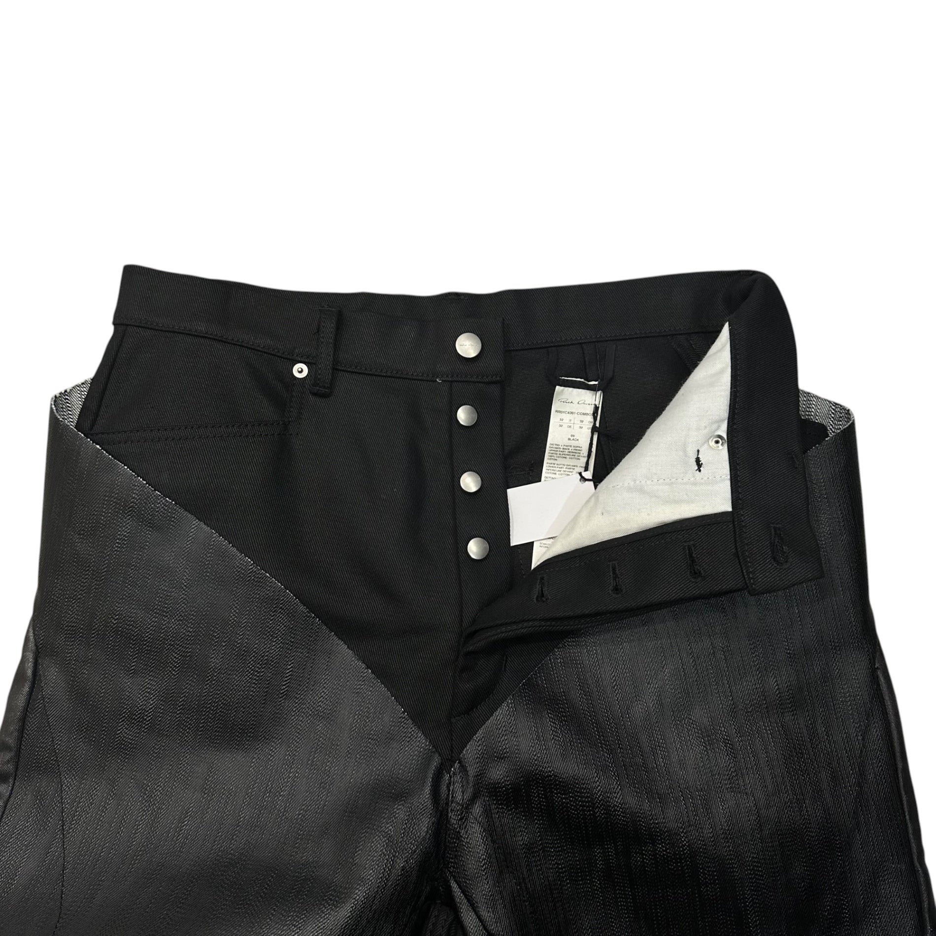 Rick Owens(リックオウエンス) 23SS Denim Slivered Bootcut in Black - SVRN デニム スリヴァード ブーツカット フレア パンツ RR01C4301-COMBO2 32 ブラック