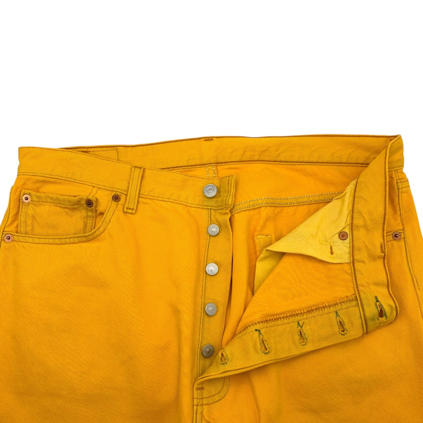 Levi's(リーバイス) 90's Post-dyed Yellow Color Denim Pants 後染め イエロー カラー デニムパンツ W36 イエロー