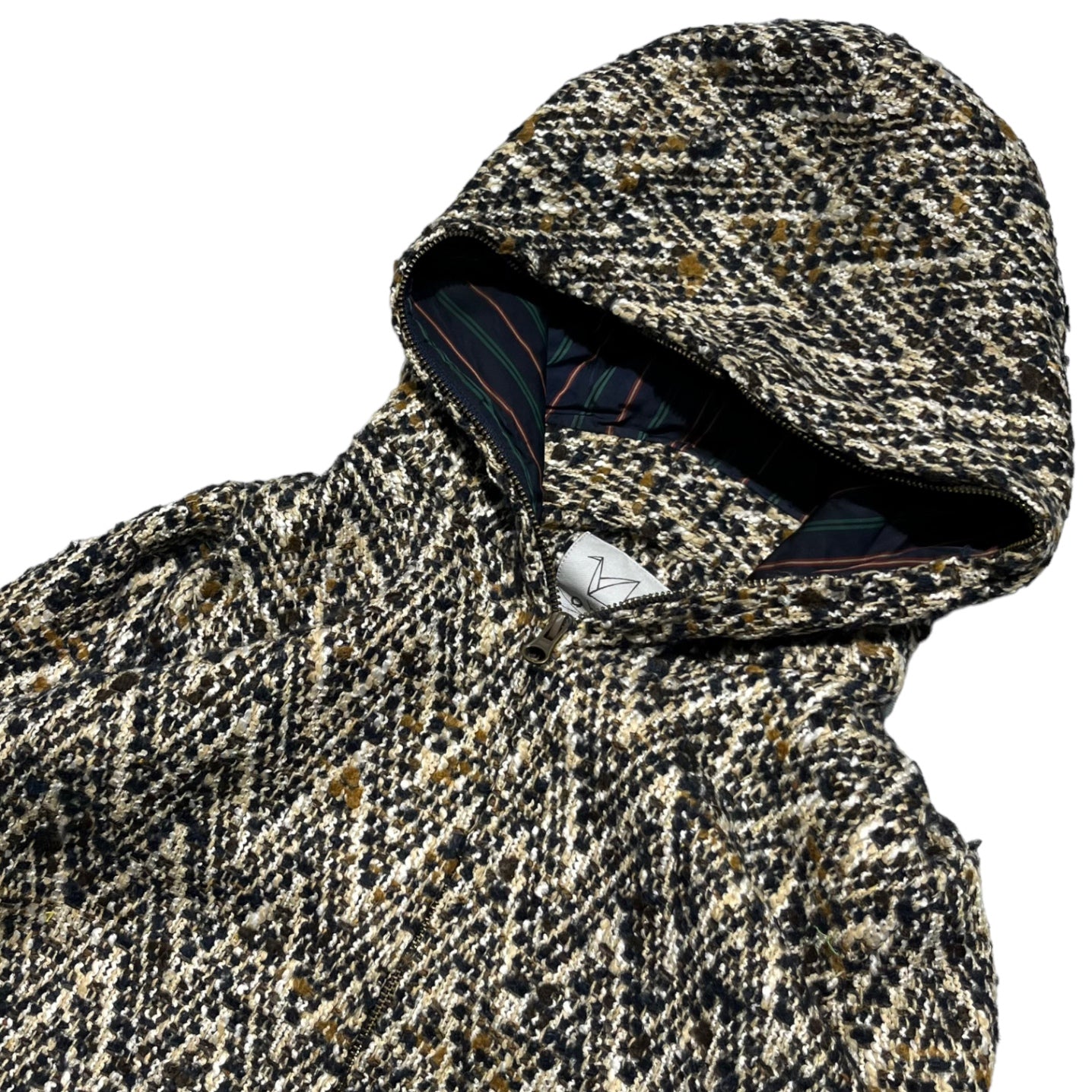 ohta(オオタ) zip up knit hoodie ジップアップ ニット パーカー SIZE MS ブラウン×ネイビー