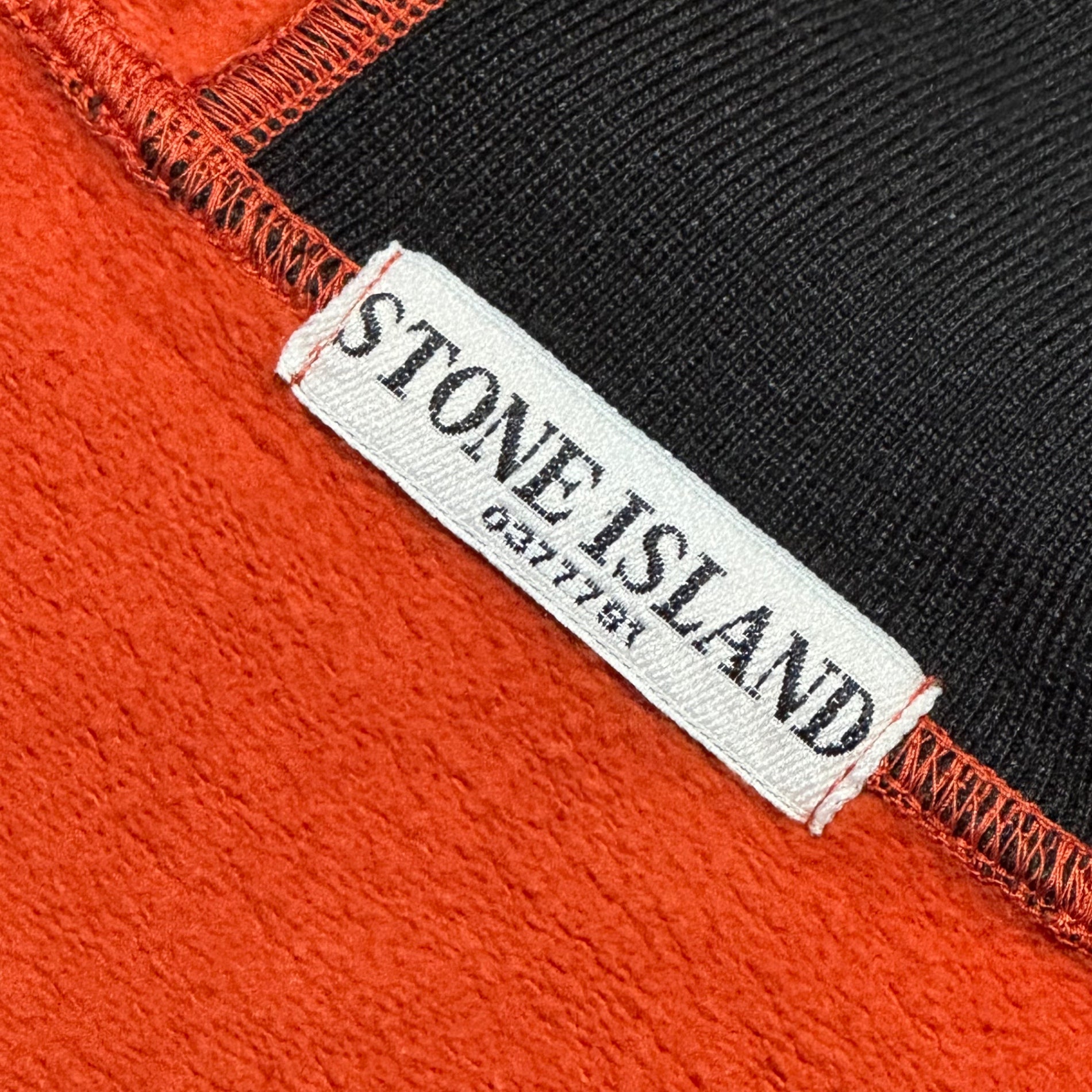 STONE ISLAND(ストーンアイランド) 00's Monochrome Patch Black Line Sweatshirt Hooded Jacket モノクロパッチ ブラックライン スウェット フーデッド ジャケット パーカー XL オレンジ