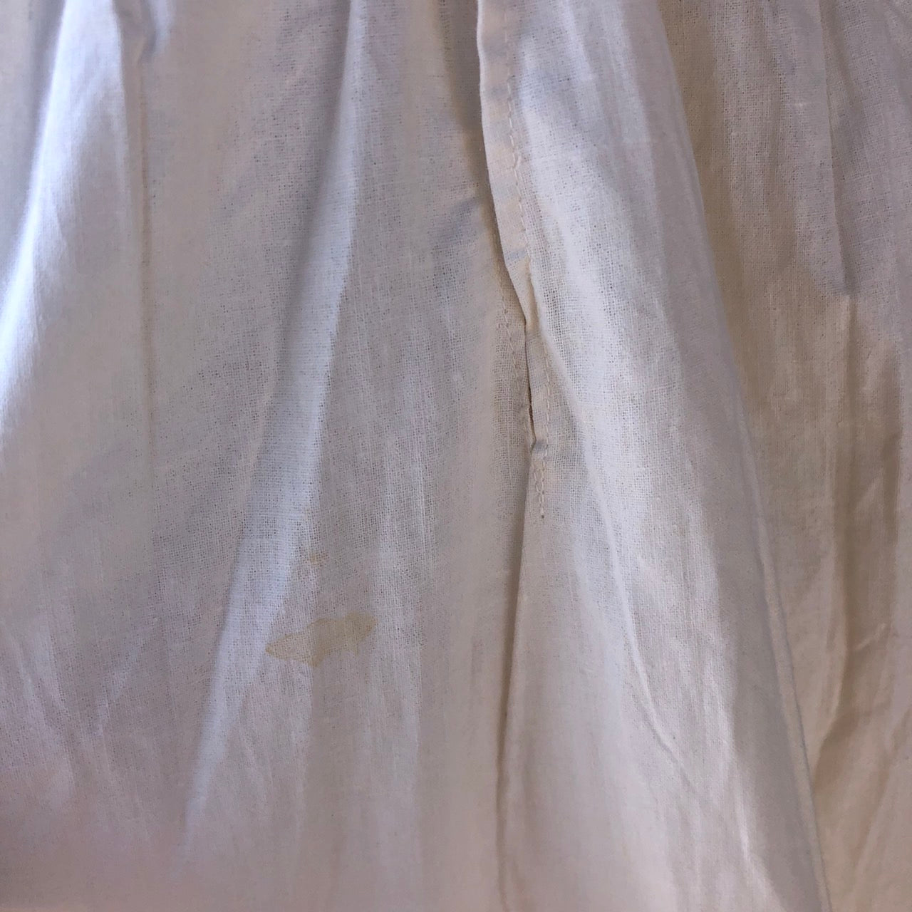 Euro Vintage(ヨーロッパヴィンテージ) Omekashi_ミニレースのロングワンピース 表記なし(Mサイズ程度) ホワイト