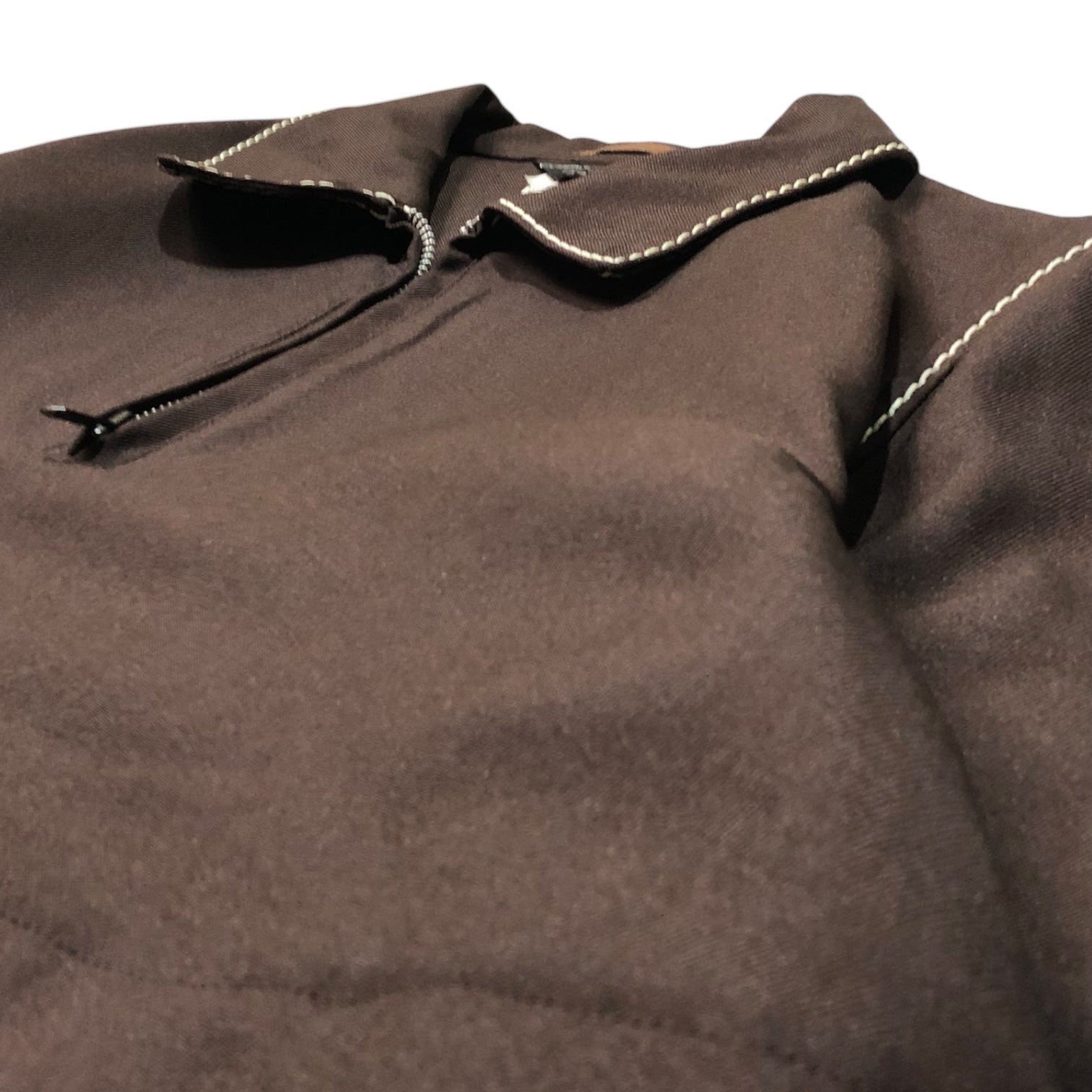 COMME des GARCONS HOMME PLUS(コムデギャルソンオムプリュス) 99AW Souvenir Kitsch stitched pullover jacket スーベニールキッチュ期 ステッチ プルオーバー ジャケット XJ-01079L L ブラウン×ホワイト AD1999 エルメス期 稀少品 コレクションランウェイ着用アイテム