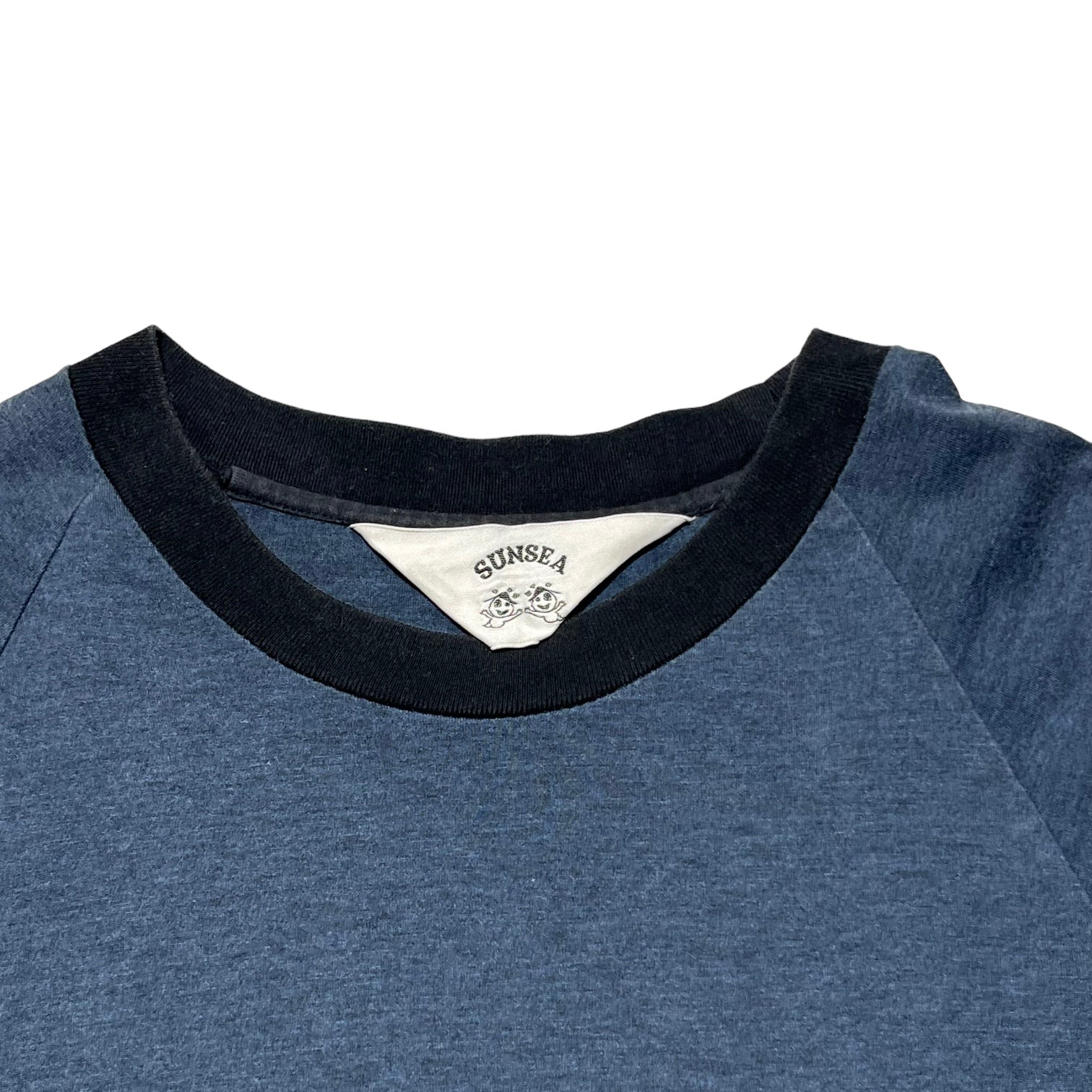 SUNSEA(サンシー) 17SS TREK’s ASH RAGLAN T トレック アッシュ ラグラン T シャツ 17S58 SIZE 2(M) ネイビー×ブラック