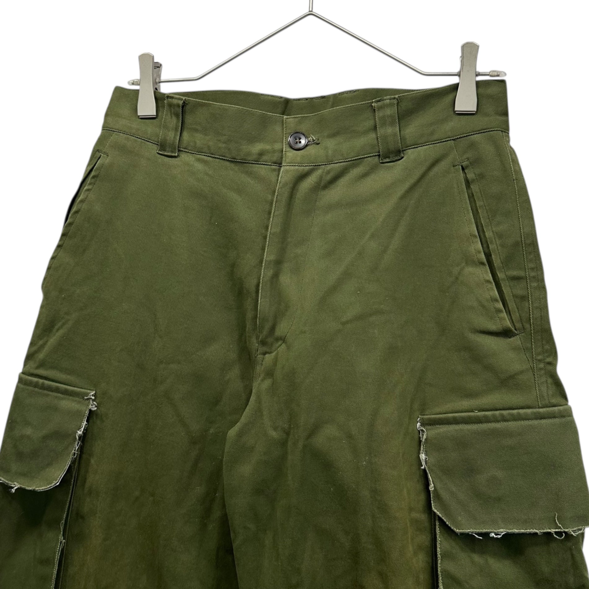 soerte(ソエルテ) Raw-edge cargo pants 切りっぱなし カーゴ パンツ SOGRG0122004 2(M) セージグリーン