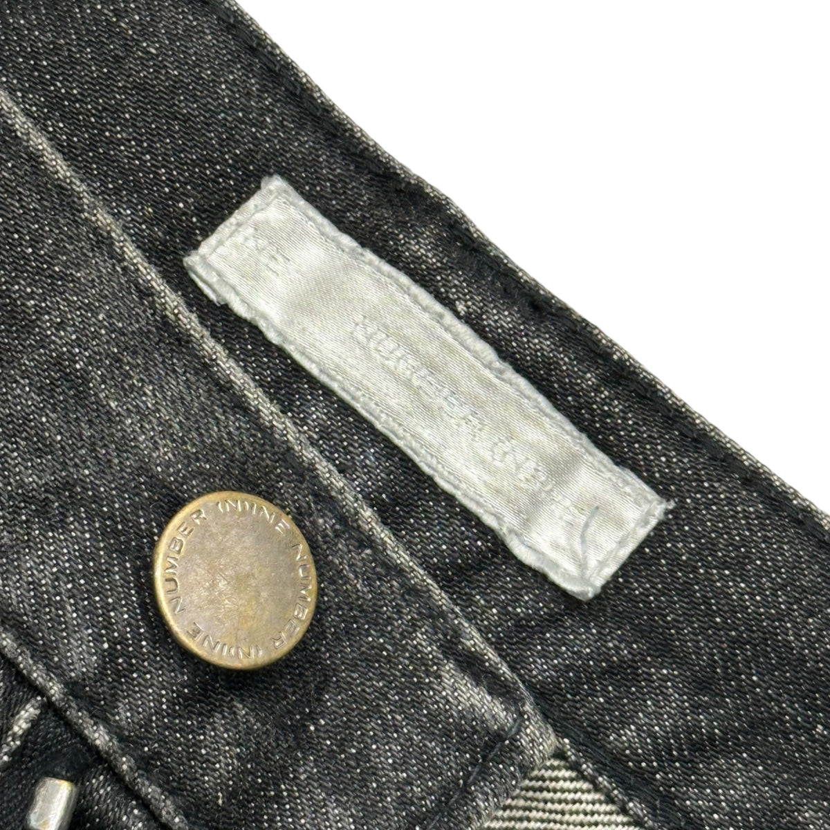 NUMBER (N)INE(ナンバーナイン) 2001AW "STANDARDS" GRANGE DENIM PANTS スタンダード期 グランジ デニム パンツ 1×28 ブラック 00's 本人期