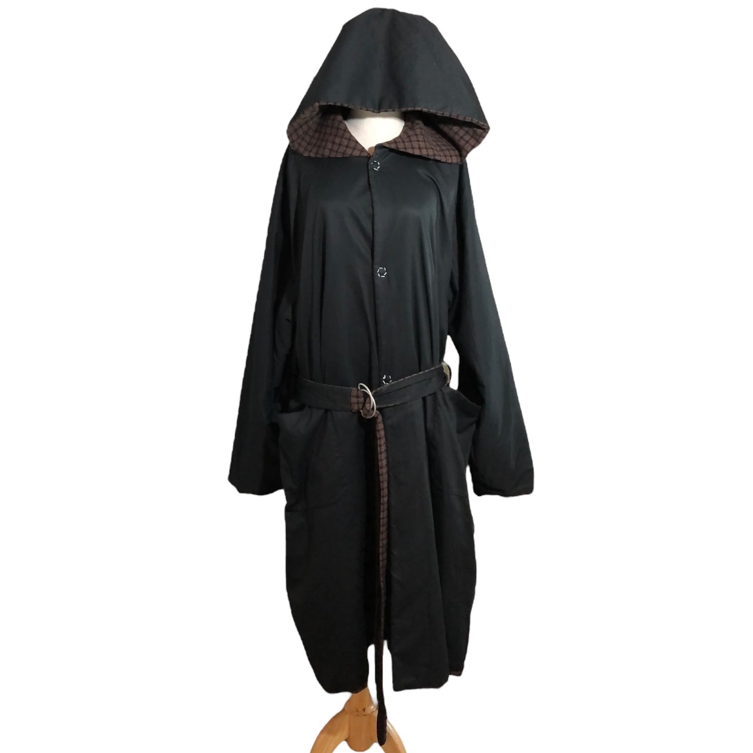 SUNSEA(サンシー) 17AW W-face check jedi coat ダブルフェイス チェック ジェダイ コート 表記無し(FREE) ブラウン×ブラック リバーシブル