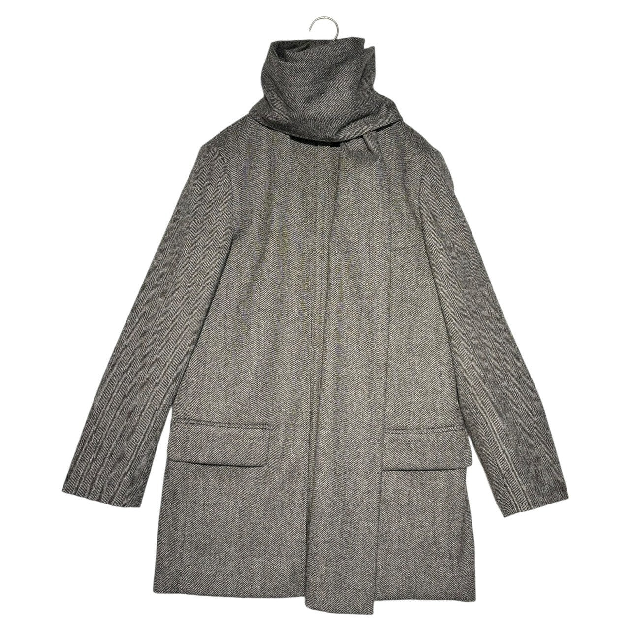 HERMES(エルメス) BY MARGIELA tweed stole jacket マルジェラ期 ツイード ストール ジャケット 36(M程度) ブラウン テーラード ノーカラー ジャケット アーカイブ