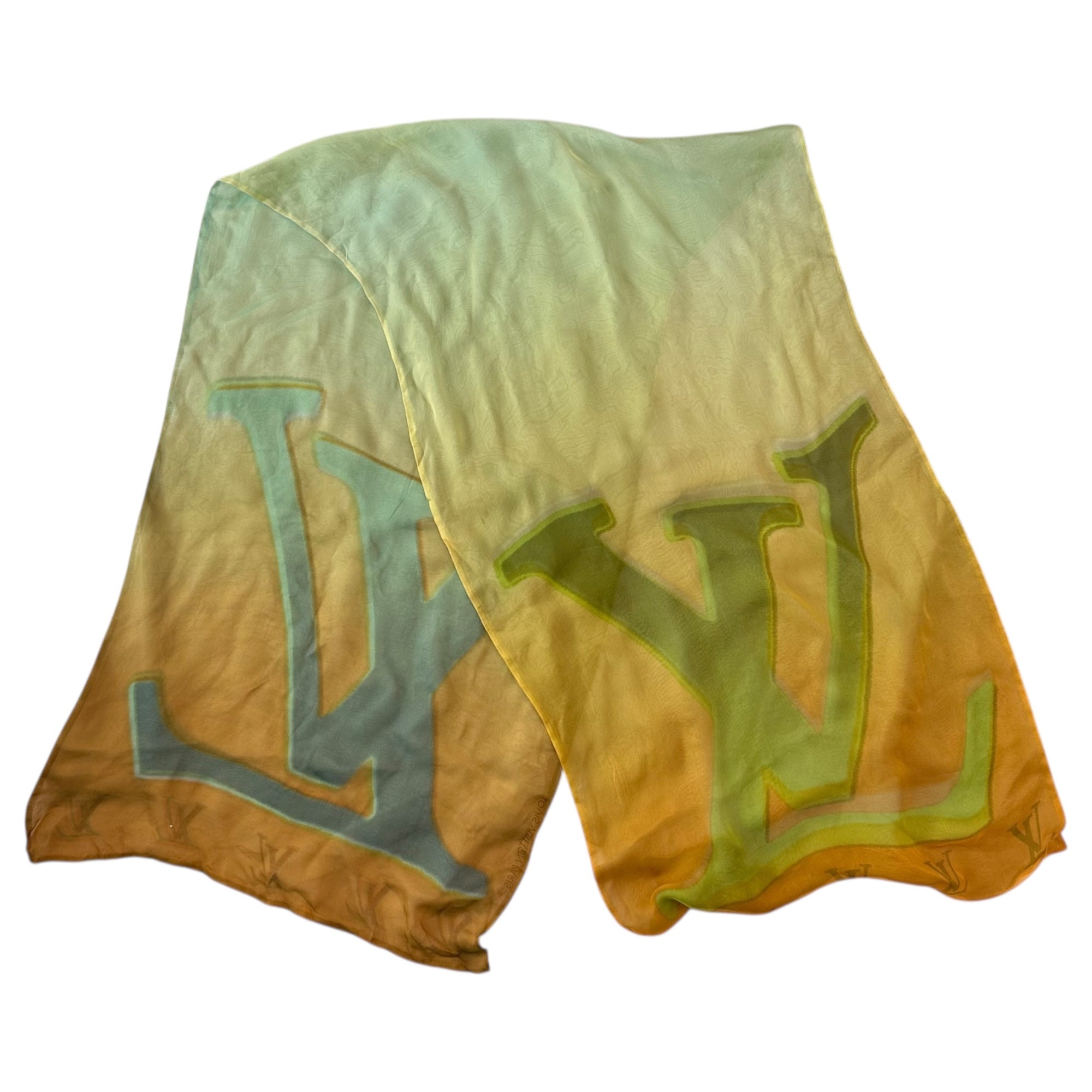 LOUIS VUITTON(ルイヴィトン) LV Gradient Silk Scarf LV グラデーション シルク スカーフ イエロー×オレンジ