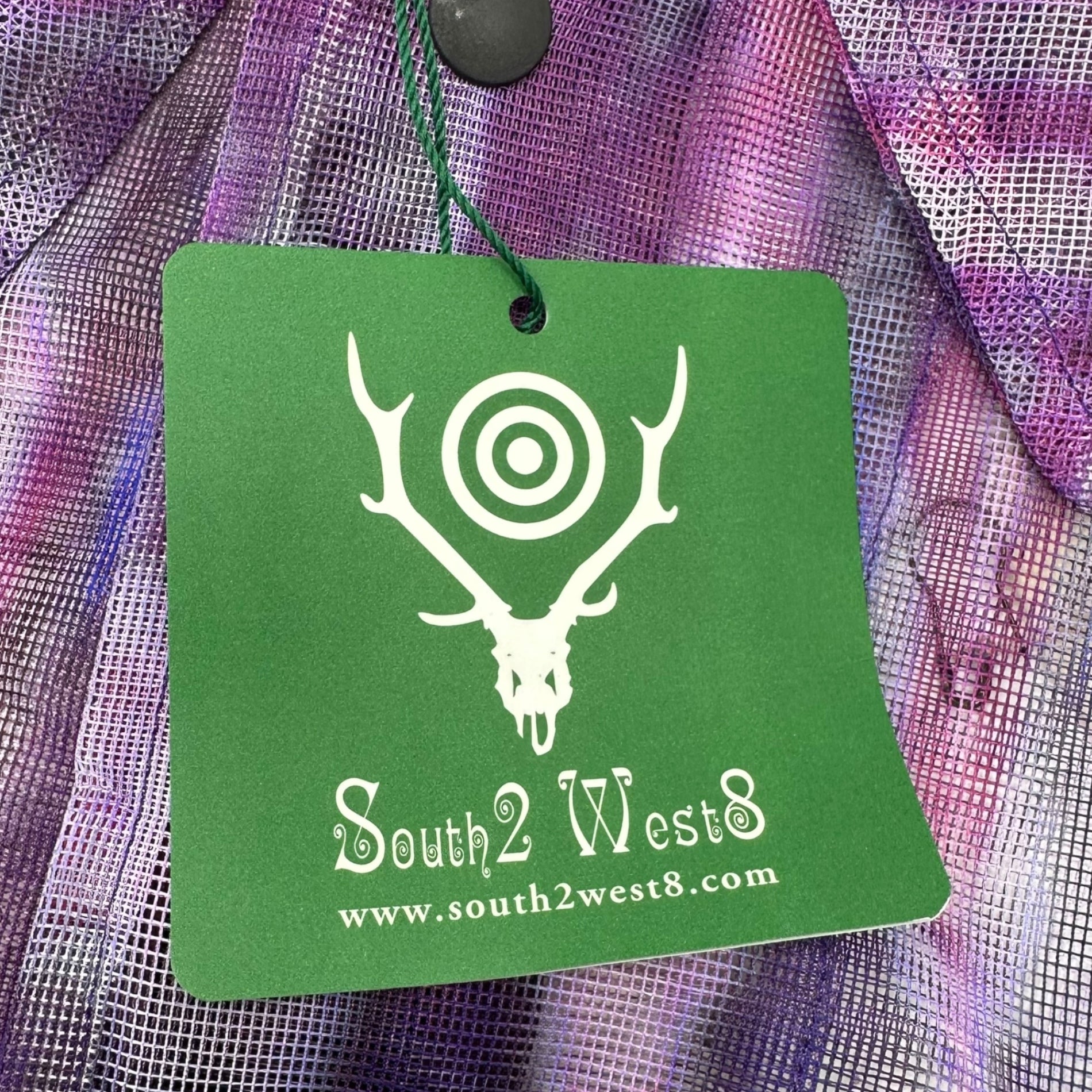 South2 West8 S2W8(サウス2ウエスト8) 20SS Bush Coat タイダイ メッシュ コート GL793 M パープル 総柄