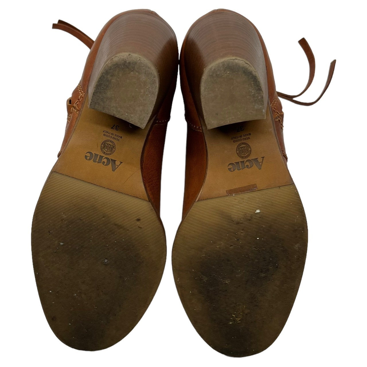 Acne(アクネ) western heel boots ウエスタン ヒール ブーツ 37(23.5~24cm程度) ブラウン ショート レザー