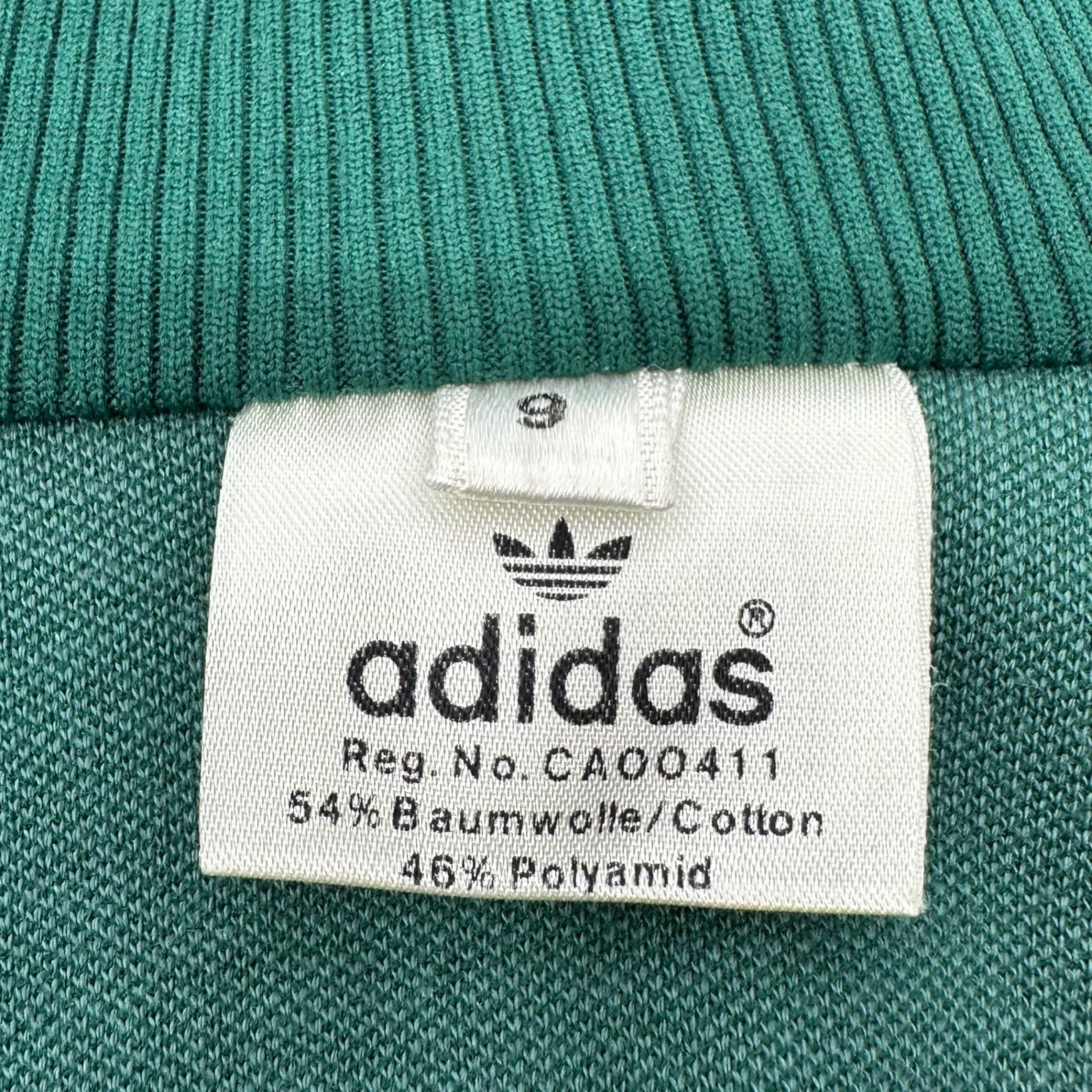 adidas(アディダス) 70's~80's Yugoslavia made track jacket ユーゴスラヴィア製 トラック ジャケット 9(L程度) グリーン 70年代~80年代 ヴィンテージ megaジップ