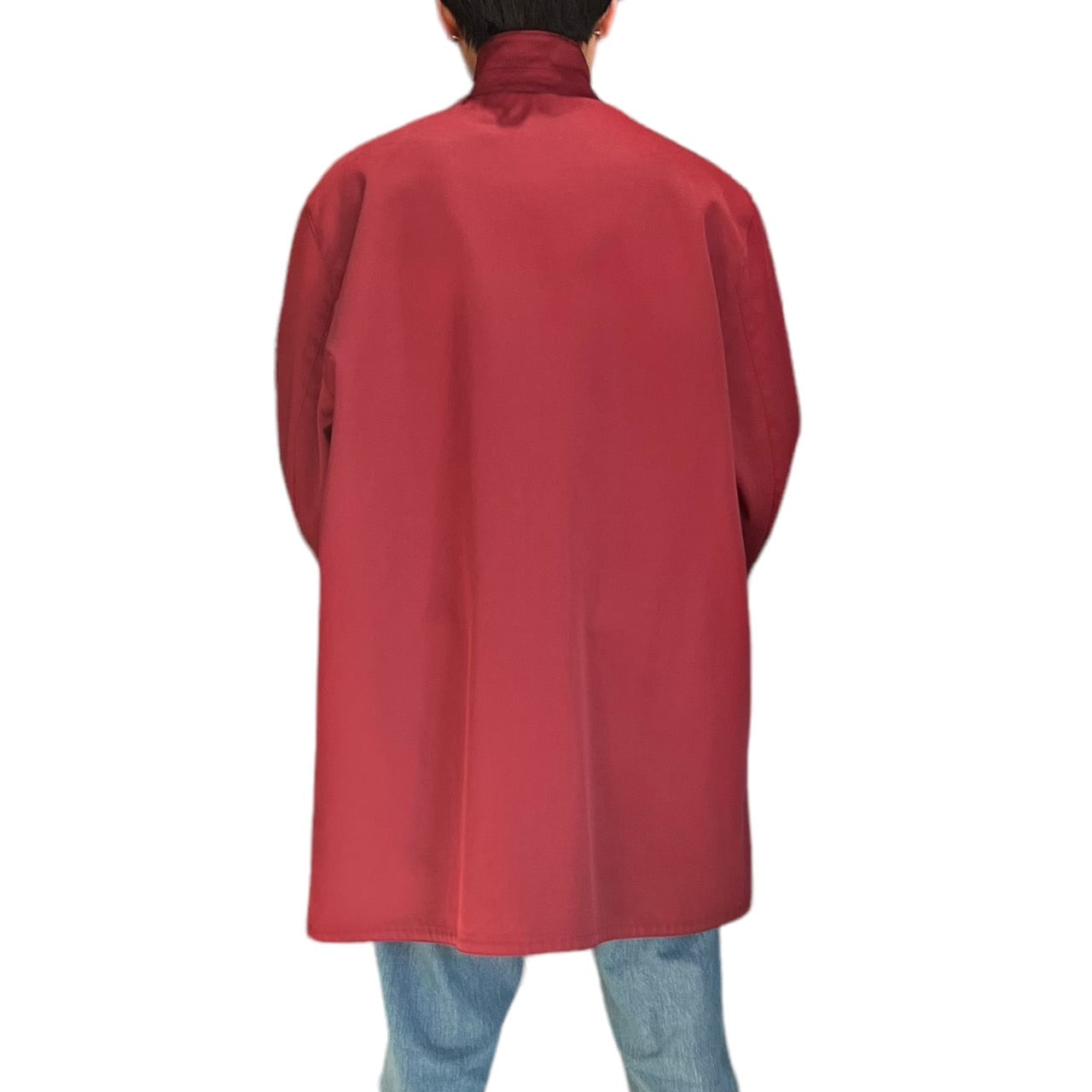 HERMES(エルメス) water repellent stand collar coat/撥水スタンドカラーコート/コットンコート 52(XLサイズ程度) ワインレッド 2004~2009年モデル