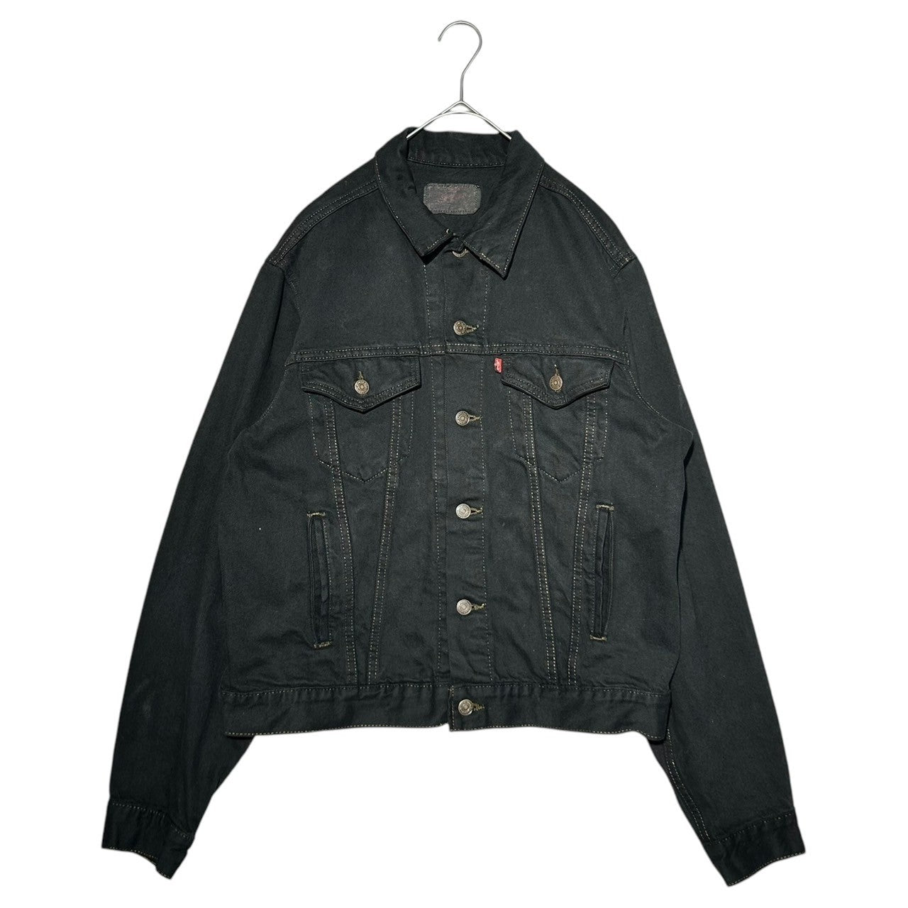 Levi's(リーバイス) 90's 71506 USA made Post-dyed black denim trucker jacket 後染め ブラック デニム トラッカー ジャケット 71506-0216 46L ブラック 90年代 USA製 裏527