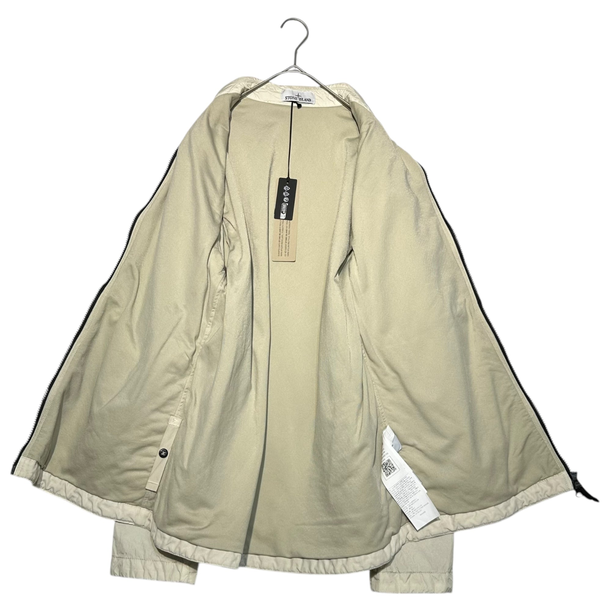 STONE ISLAND(ストーンアイランド) 23AW GARMENT DYED CRINKLE REPS RECYCLED NYLON ガーメント ダイ リサイクル ナイロン シャツ ジャケット 791510723 XL ベージュ ブルゾン