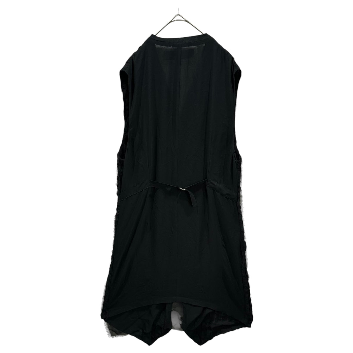 COMME des GARCONS(コムデギャルソン) 1993SS Aoyama-Limited Striped Cut-Off Sleeveless Coat 青山 限定 ストライプ カットオフ スリーブレス コート KX-251030 FREE ブラック AD1992 90s アーカイブ 稀少