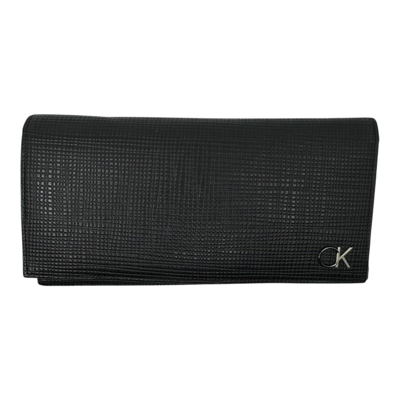 CALVIN KLEIN(カルバンクライン) Logo Leather Long Wallet ロゴ レザー 長財布 ブラック