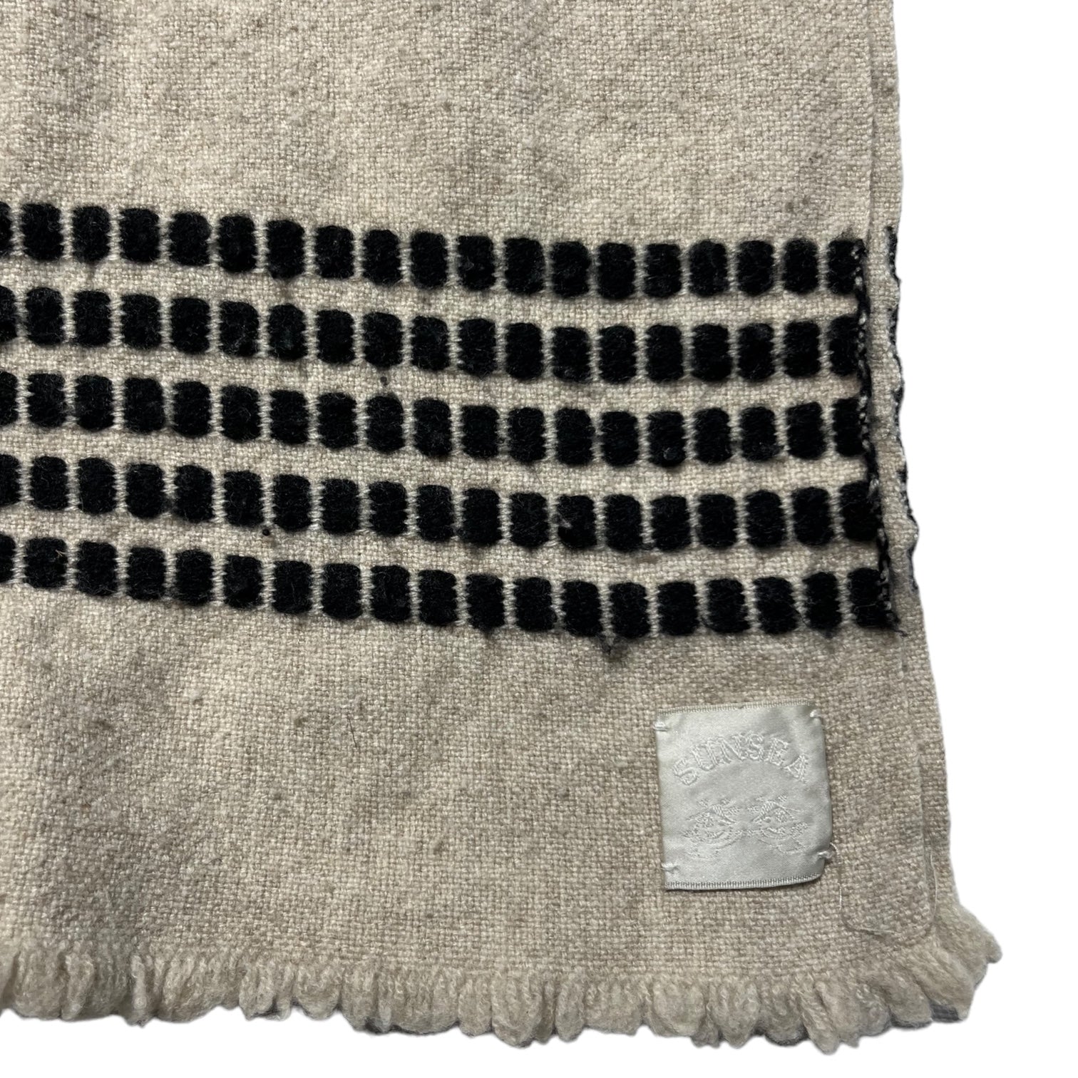 SUNSEA(サンシー) 19AW DOMGOROSU STOLE ドンゴロス ストール カシミヤ混 マフラー 19A74 SIZE FREE ベージュ×ブラック