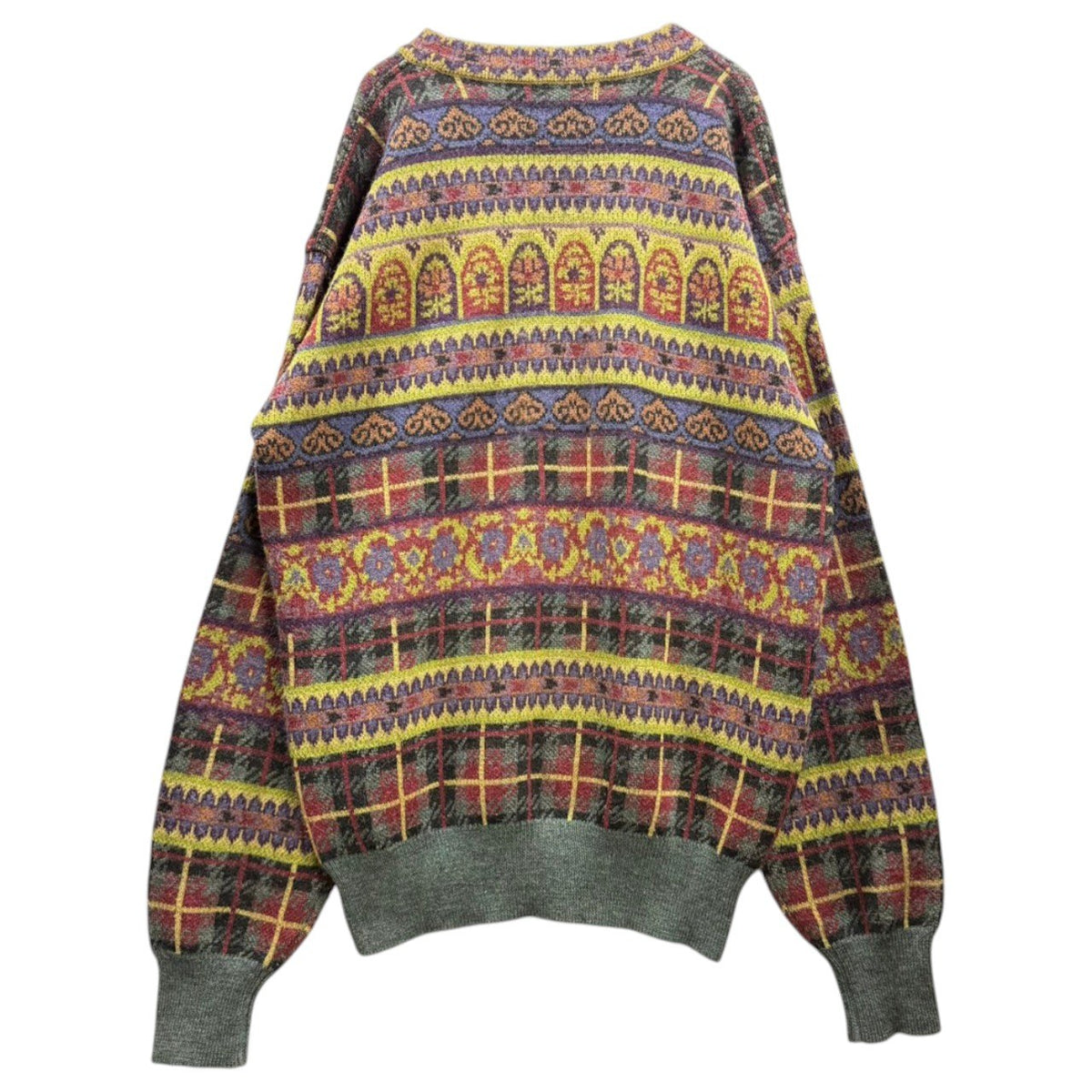 KENZO(ケンゾー) 1980’s~1990's All-over pattern Alpaca wool knit 総柄 アルパカ ウール ニット 表記無(M程度) マルチ 80年代~90年代 ヴィンテージ