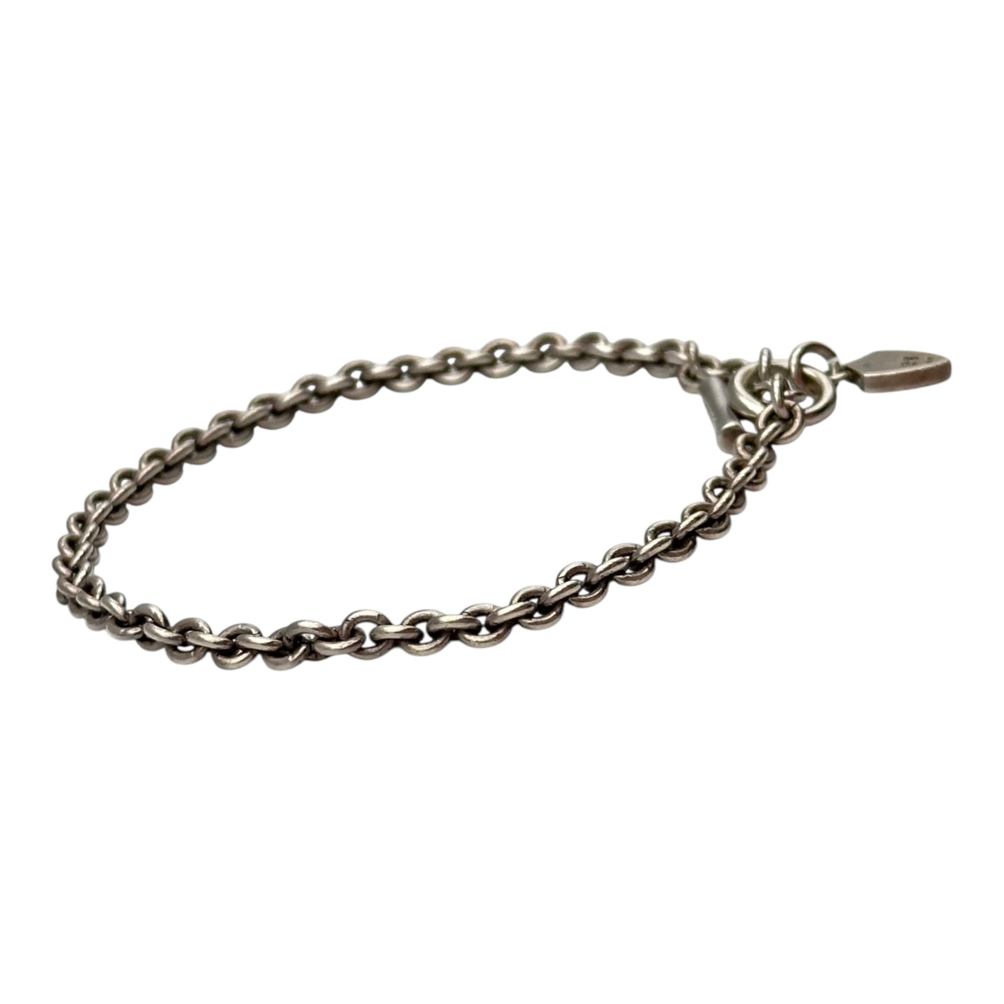 GARNI(ガルニ) Logo Fine Chain Bracelet ロゴ 細 チェーン ブレスレット シルバー×ブルー