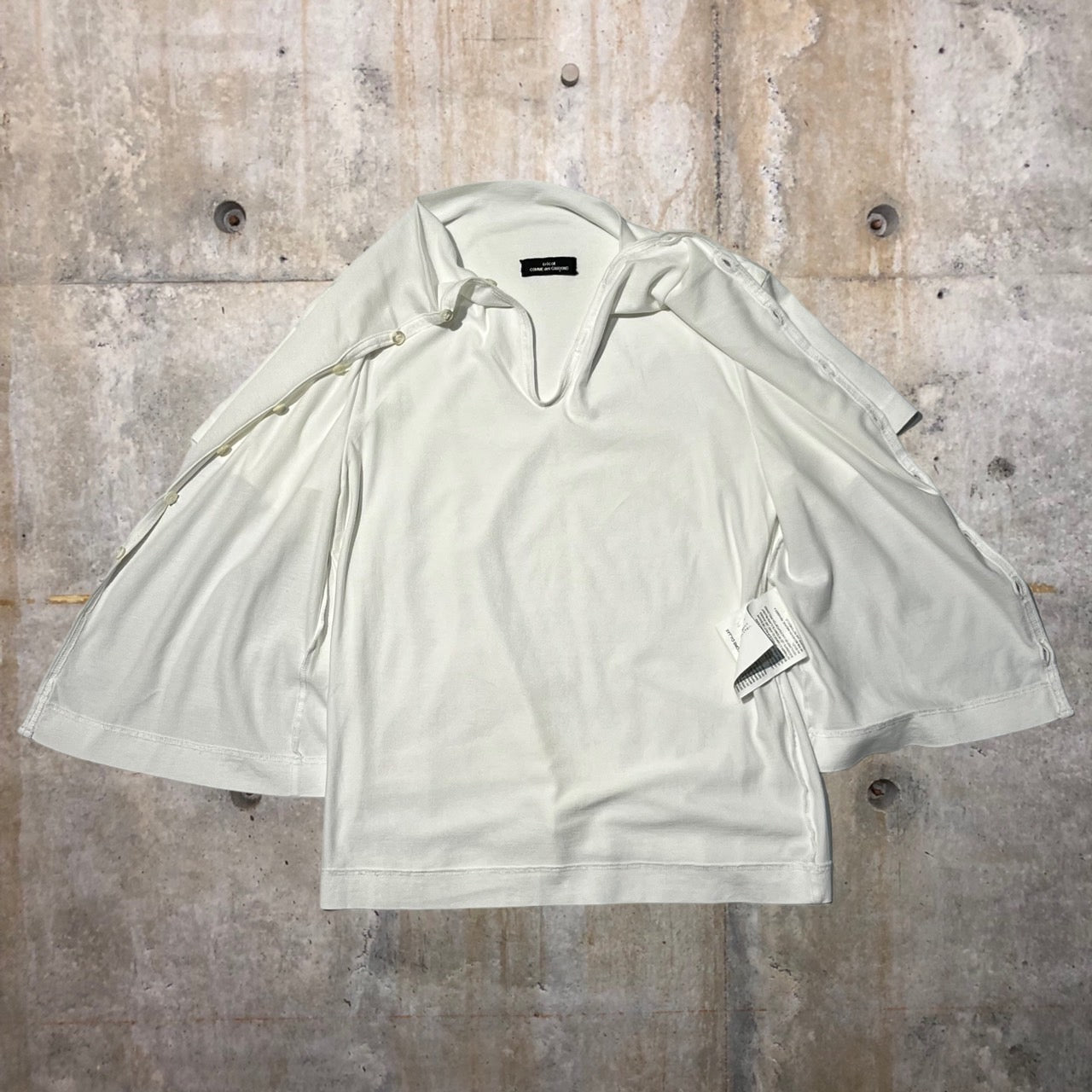 tricot COMME des GARCONS(トリココムデギャルソン) S/Sオールドレイヤードカットソー TT 020040 表記なし(FREE) ホワイト AD2001