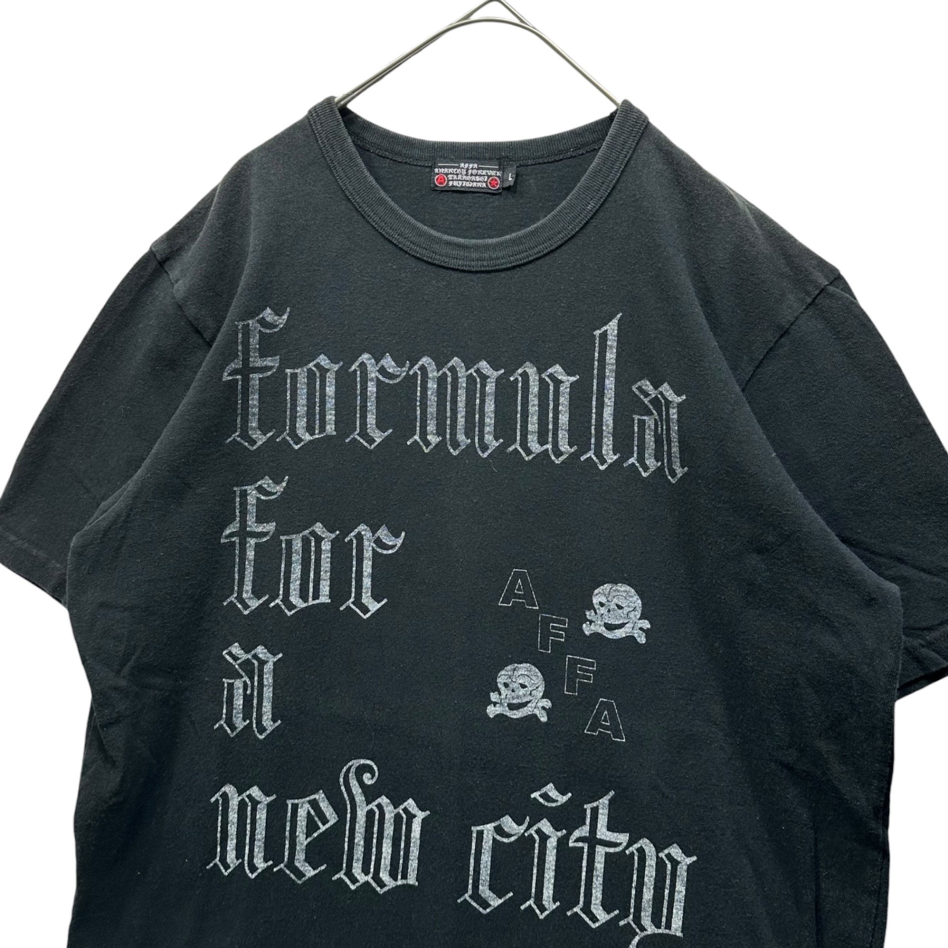 AFFA(エーエフエフエー) 13SS Front Print T-Shirt フロント プリント Tシャツ L ブラック