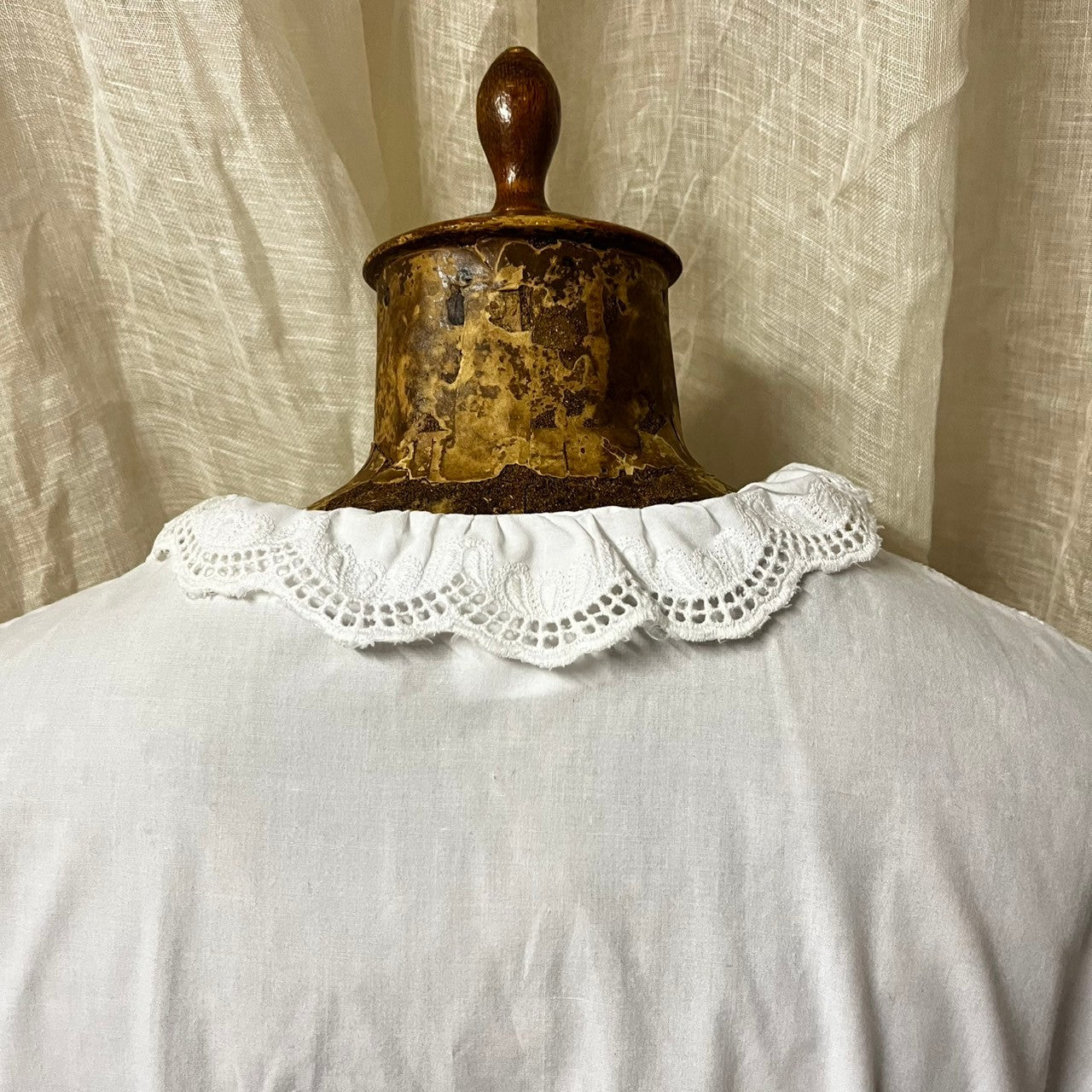 vintage(ヴィンテージ) 80~90's front frill short sleeve blouse フロントフリルショートブラウス 40(M~Lサイズ程度) ホワイト