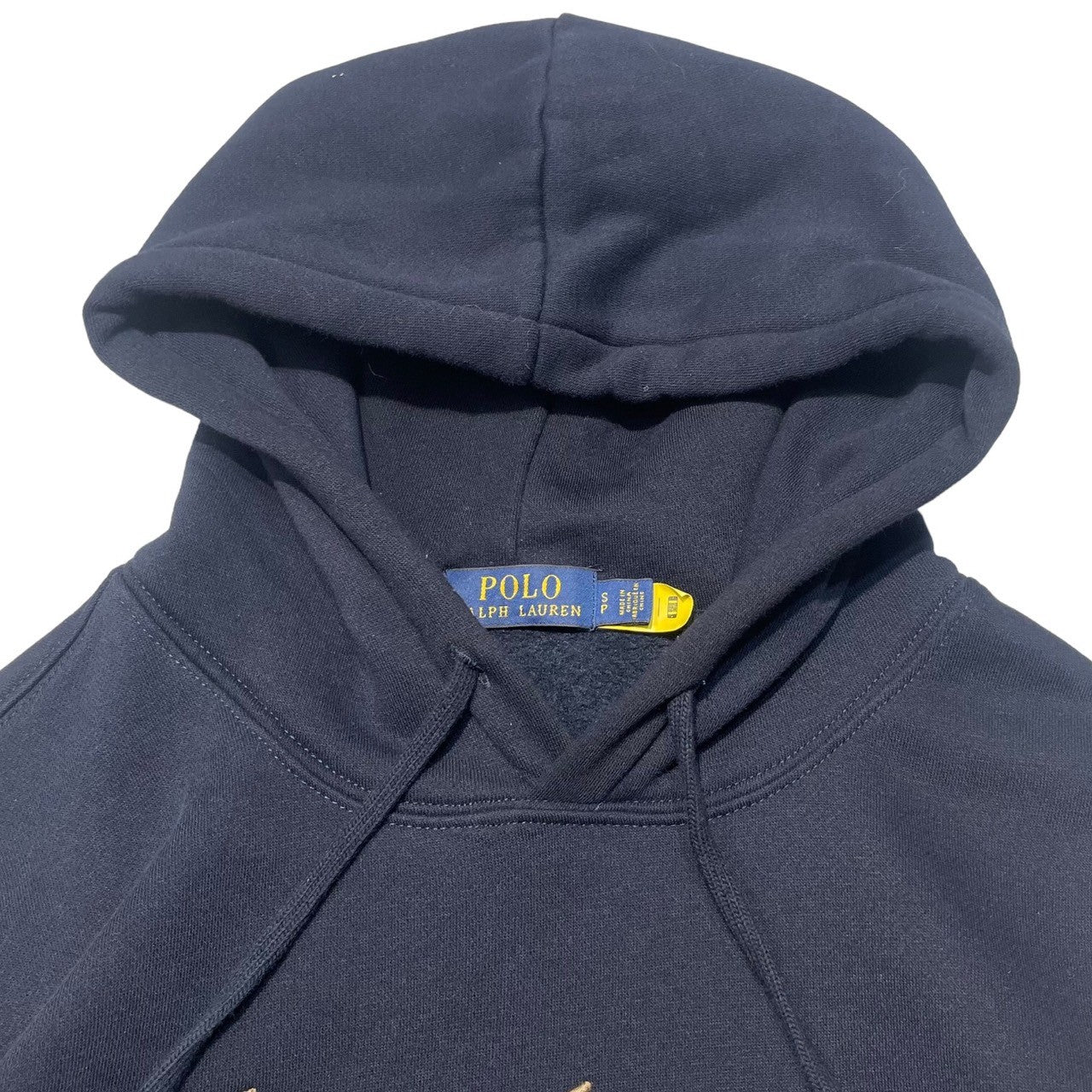 POLO RALPH LAUREN(ポロラルフローレン) polo player embroidery pullover hoodie ポロ 選手 ビッグ ポニー プルオーバー パーカー S ネイビー