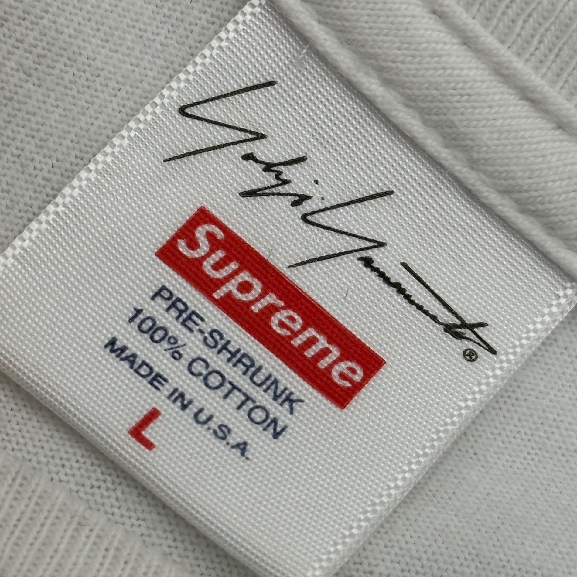 SUPREME×YOHJI YAMAMOTO(シュプリーム×ヨウジヤマモト) 20AW This Was Tomorrow Tee プリント Tシャツ L ホワイト 20FW コラボ
