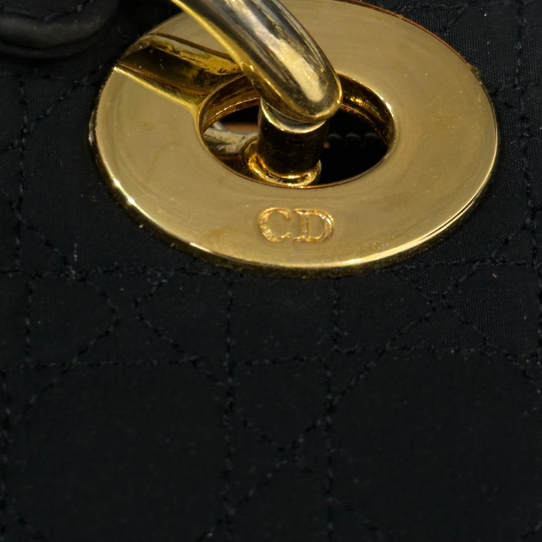 Christian Dior(クリスチャンディオール) Lady Dior Cannage Handbag レディディオール カナージュ ハンド バッグ ブラック キルティング