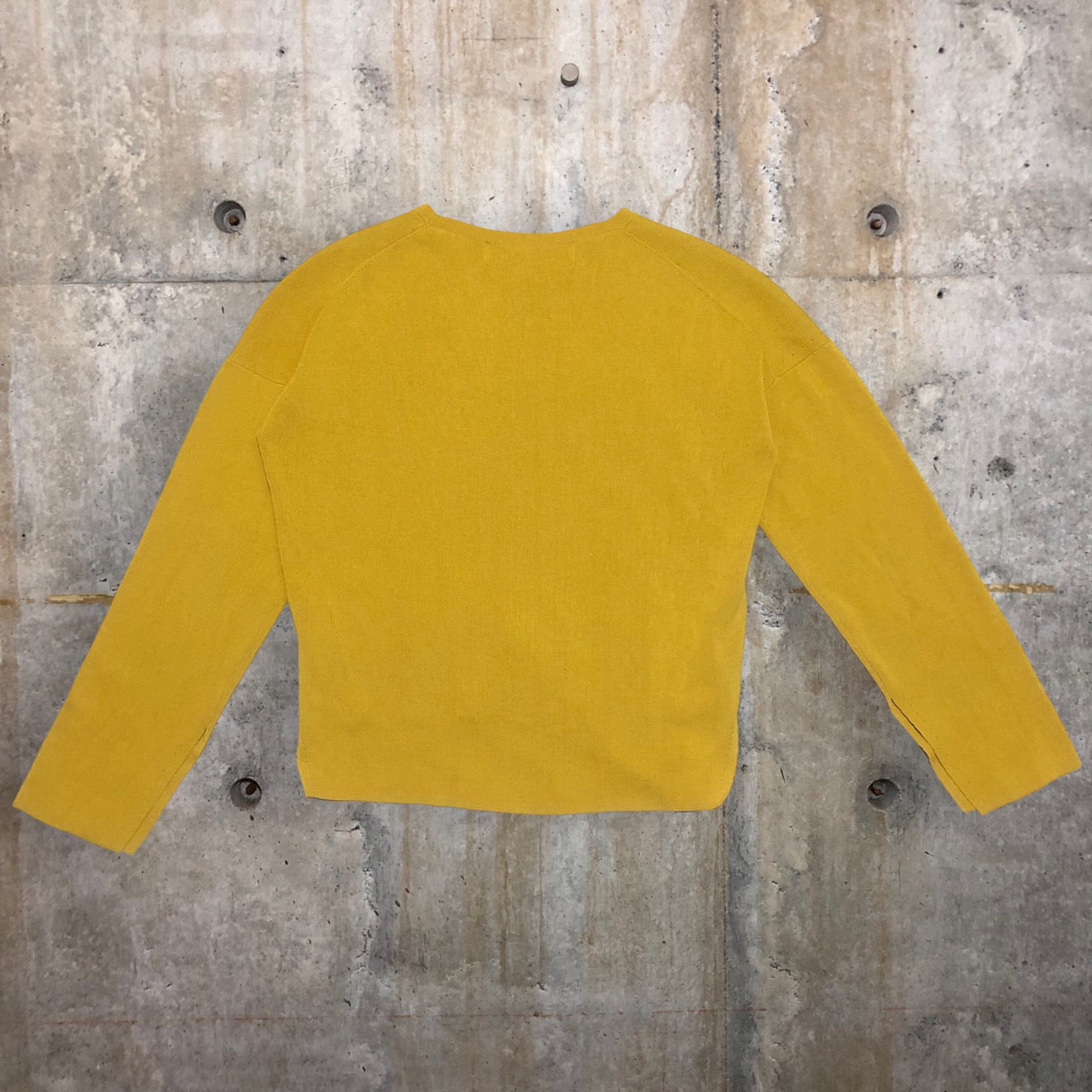 THE SHINZONE(ザシンゾーン) ハイゲージショート丈ニット/サイドスリット 17AMSNI04 FREE イエロー