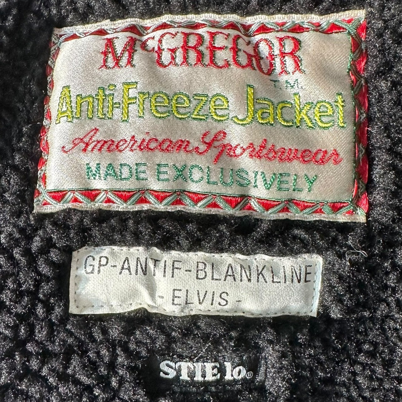 Mcgregor×WACKO MARIA(マックレガー×ワコマリア) VELVET ANTI FREEZE JACKET ベルベット アンチ フリーズ ジャケット 113110701 S ブラック ベロア 裏ボア ブルゾン コラボ