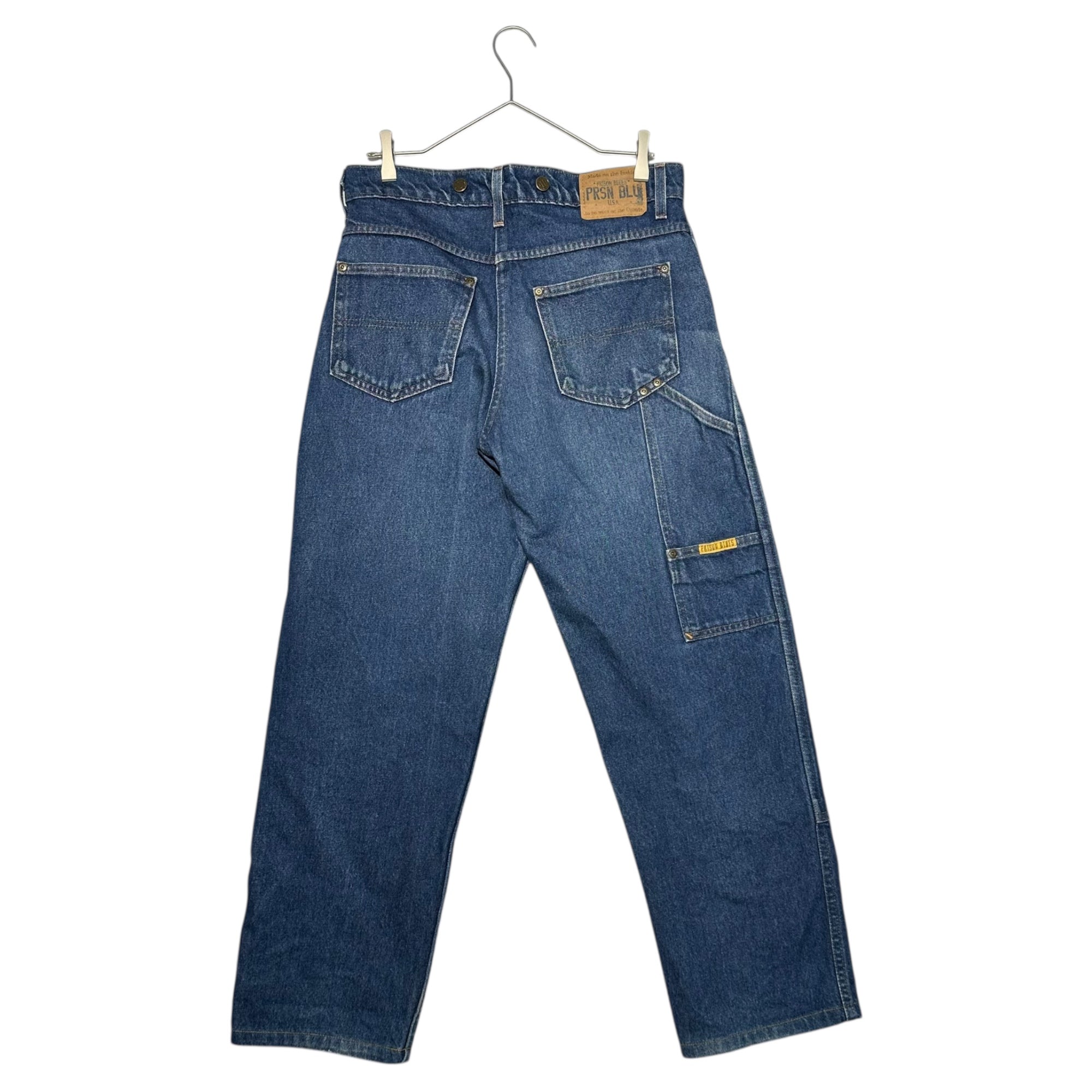 PRISON BLUES(プリズンブルース) USA made Double Knee Painter Denim Pants ダブルニー ペインター デニム パンツ 97675 W32L32 インディゴ ワーク テーパード PRSN BLU