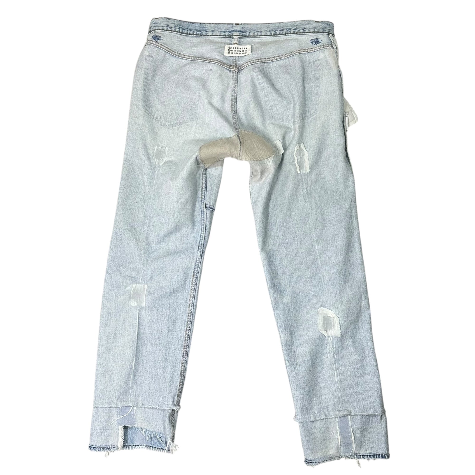 Maison Martin Margiela(メゾン マルタンマルジェラ) 00's ⓪ ⑩ Artisanal Reconstructed Denim Pants 本人期 アーティザナル デニム パンツ L インディゴ アーカイブ