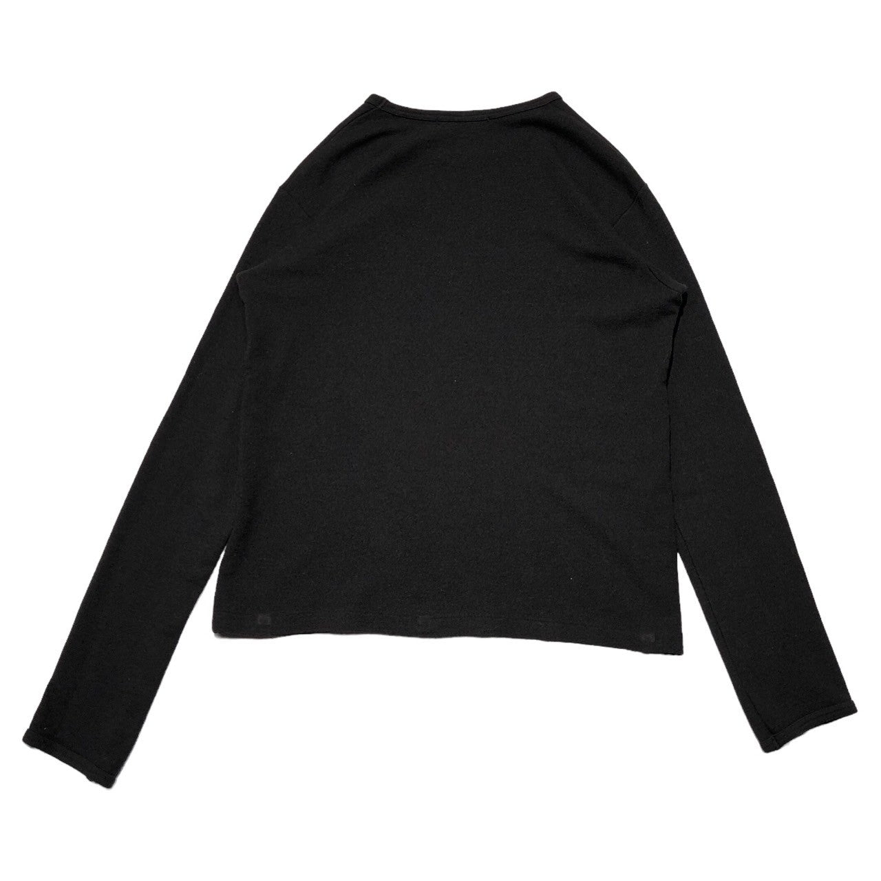 Y's for men(ワイズフォーメン) 90’s ~ wool cut and sew ウール カットソー 3(M程度) ブラック 長袖 ニット Tシャツ