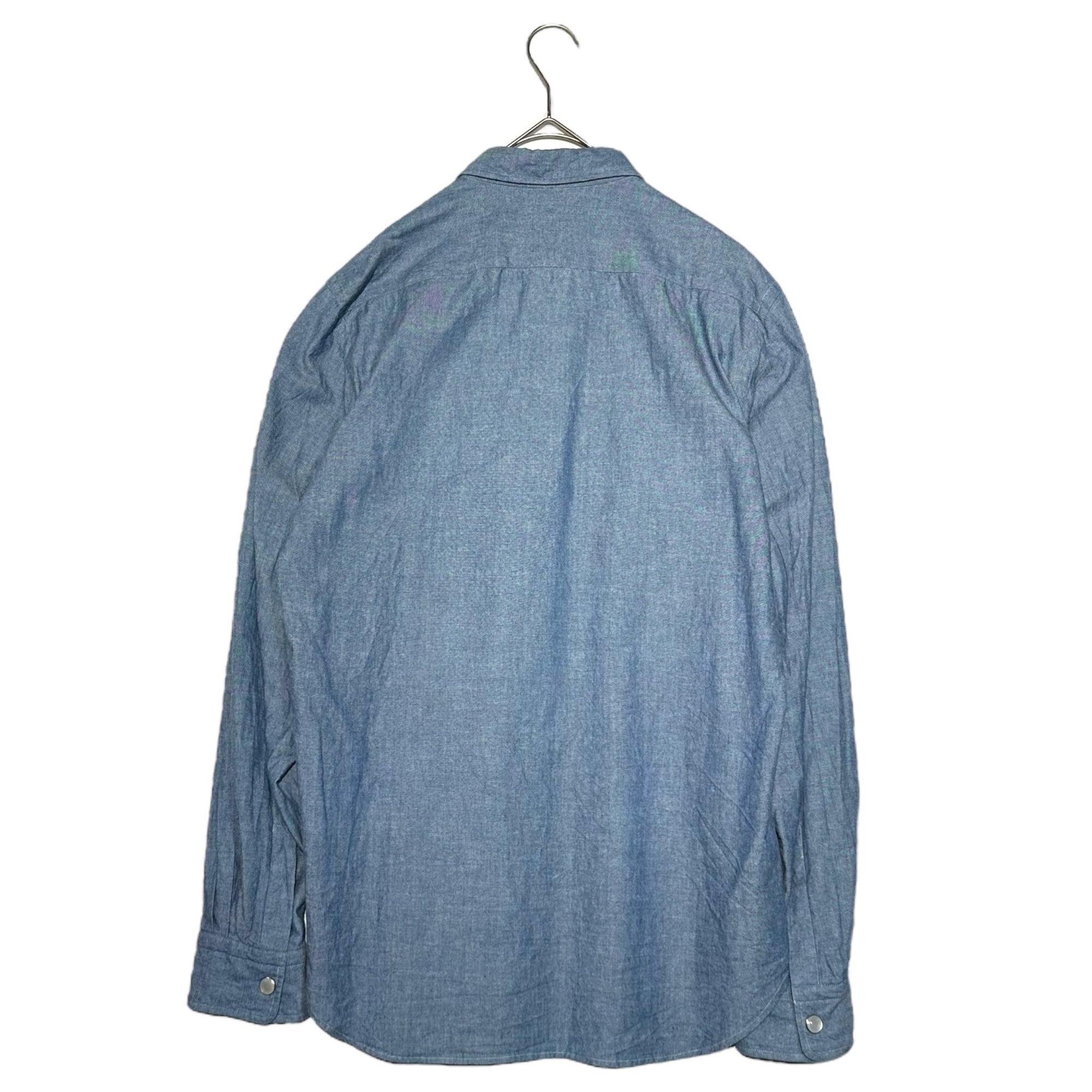 COMME des GARCONS HOMME(コムデギャルソンオム) 03SS Big Snap Button Chambray Long Sleeve Shirt ビッグ スナップ ボタン シャンブレー 長袖 シャツ HI-B045 M ライトインディゴ AD2002 田中オム 田中啓一デザイン期