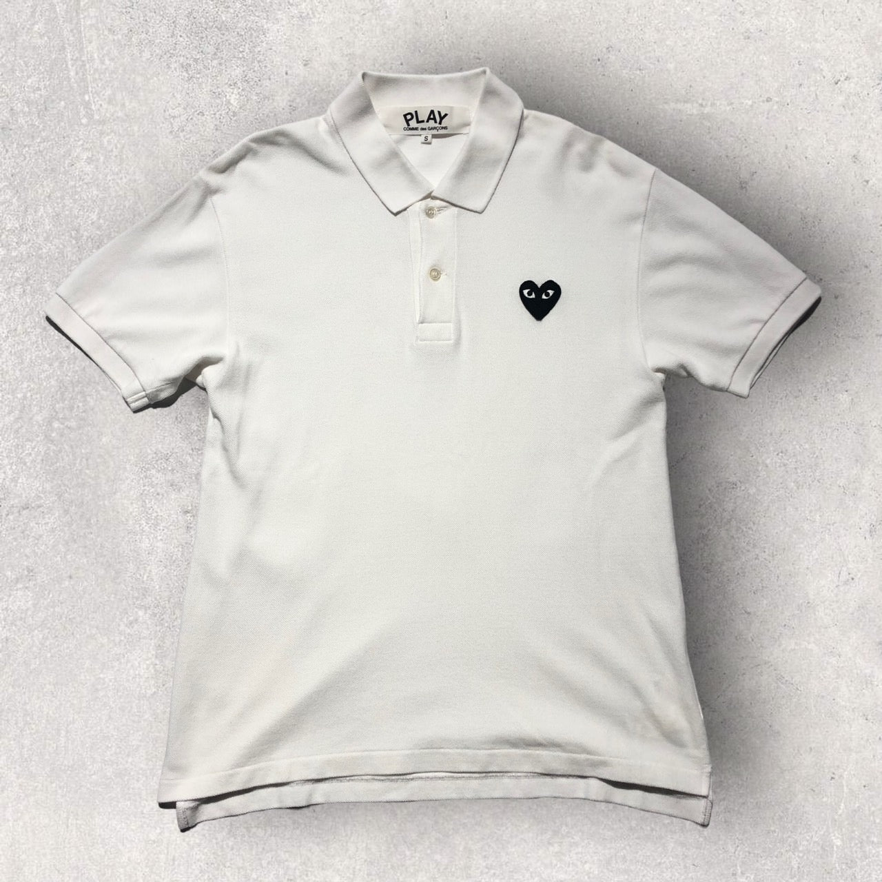 PLAY COMME des GARCONS(プレイコムデギャルソン) ハートロゴポロシャツ AZ-T066 S ホワイト AD2016/9