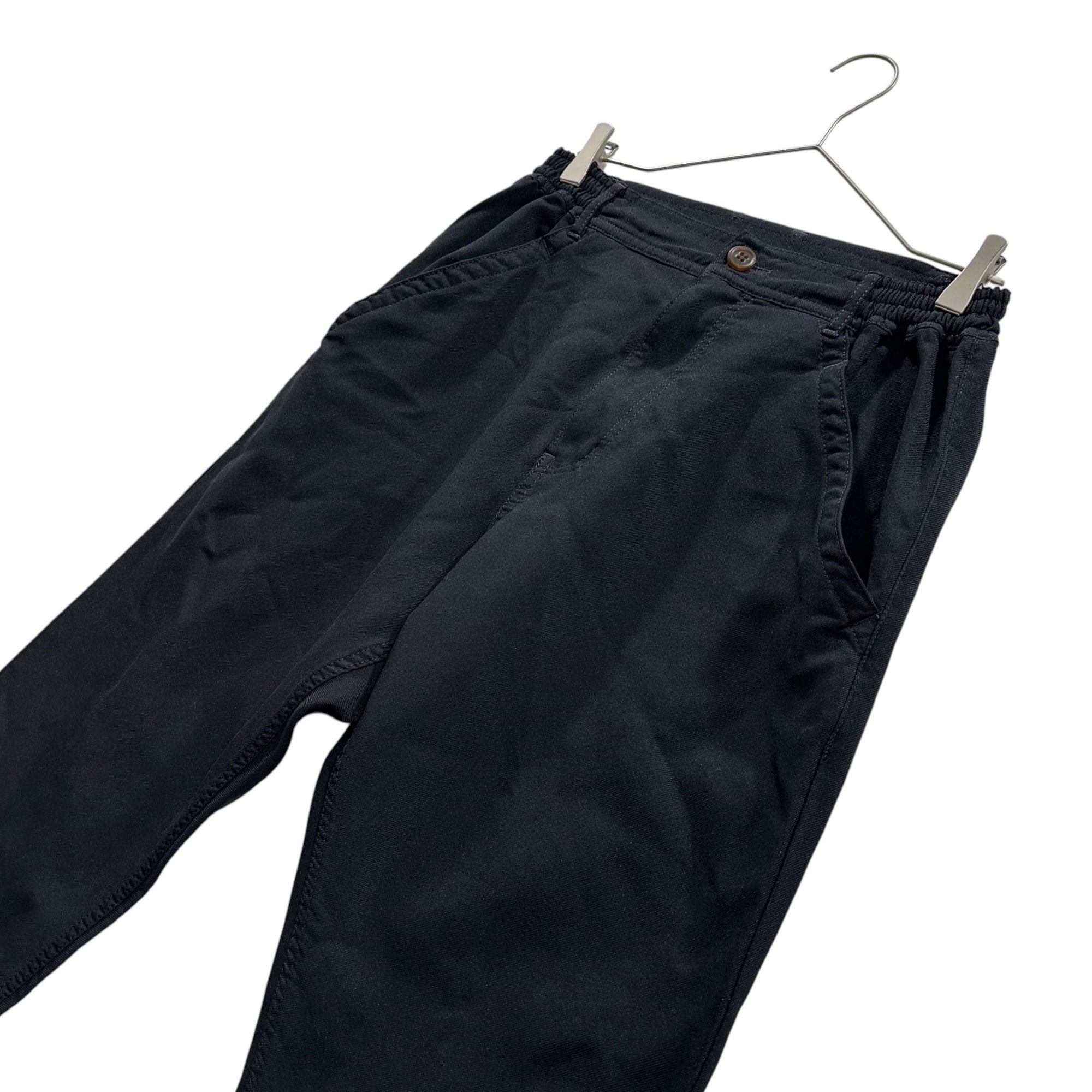 COMME des GARCONS HOMME DEUX(コムデギャルソンオムドゥ) 2023SS Garment dye Polyester Wide Tapered Pants ポリエステル 製品染め ワイド テーパード パンツ DK-P039 XS ブラック AD2022 スラックス