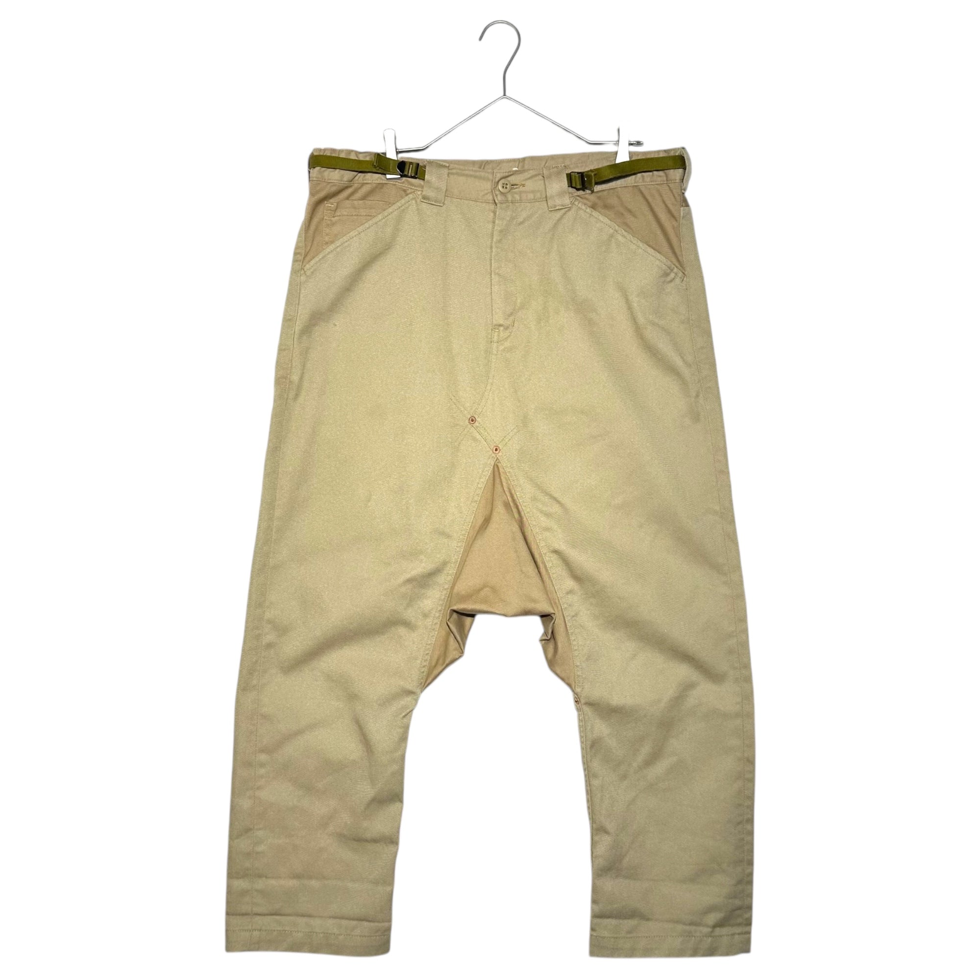 GANRYU(ガンリュウ) 16AW PO/CO Switch Sarouel Pants ポリエステル コットン 切替 サルエル パンツ ER-P003 L ベージュ AD2016