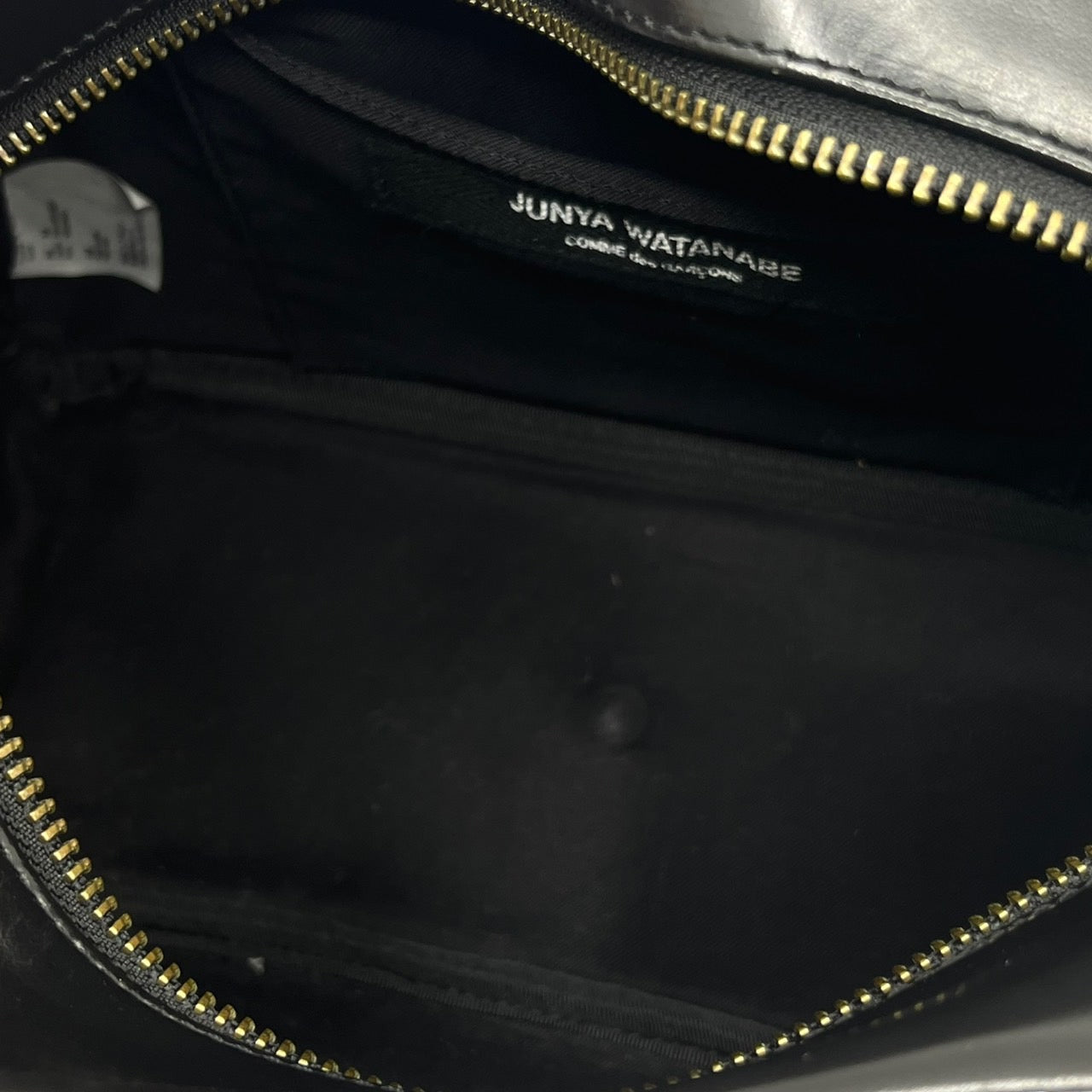 COMME des GARCONS JUNYA WATANABE(コムデギャルソンジュンヤワタナベ) レースハンドバッグ/カウレザー/牛革 JS-K202 ブラック×ホワイト