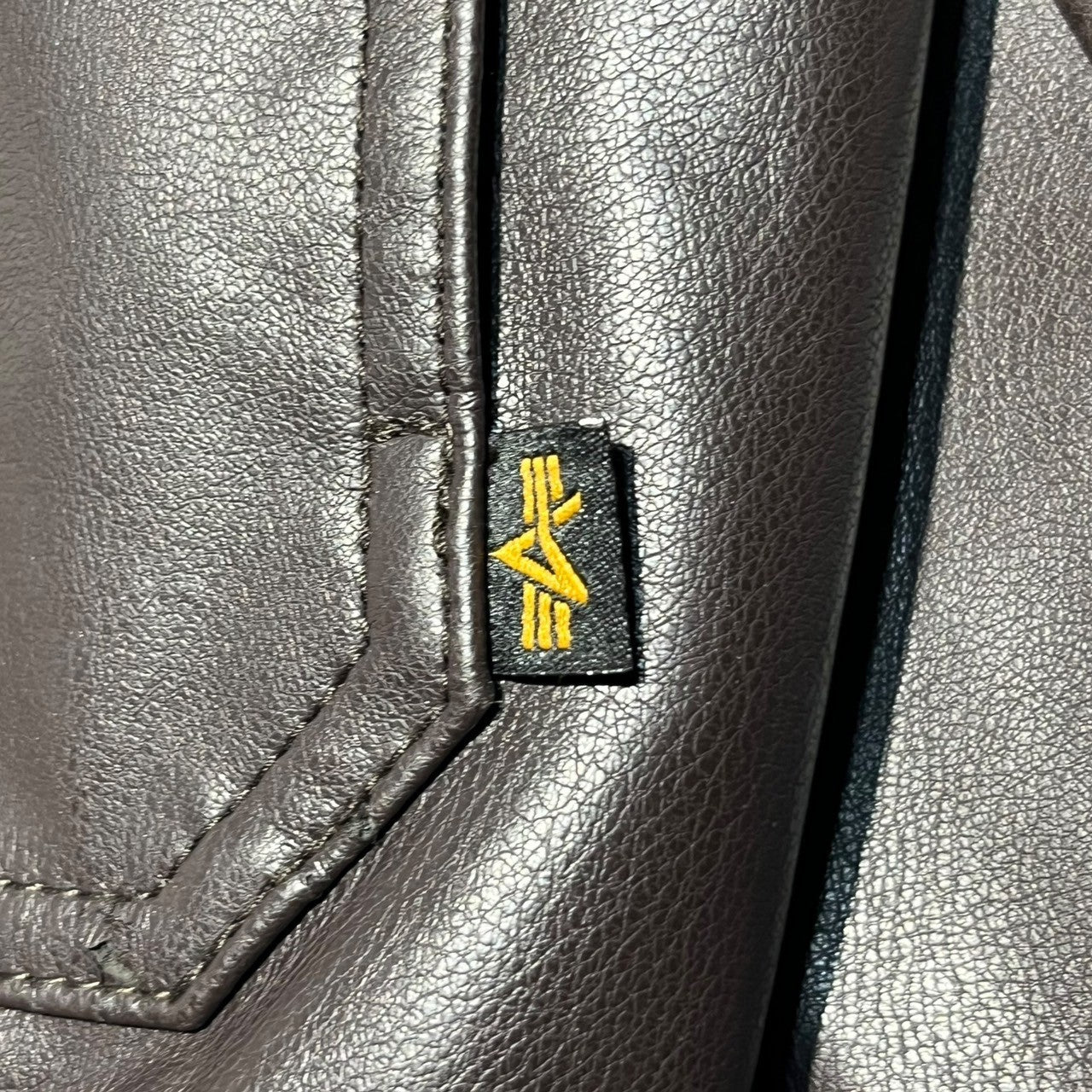 ALPHA INDUSTRIES(アルファ インダストリーズ) faux leather blouson フェイク レザー ブルゾン ジャケット 合皮 TA1549-068 M ブルゾン